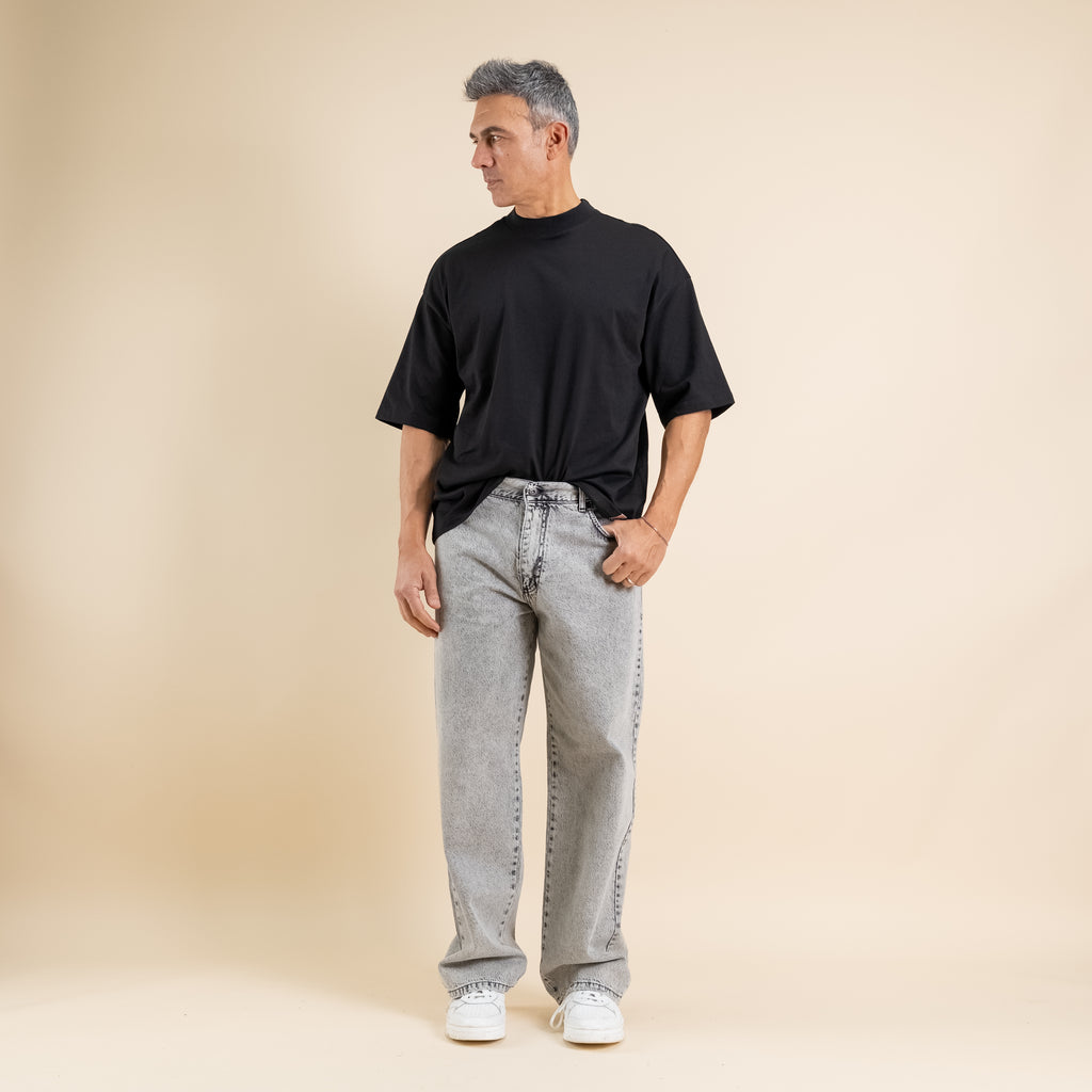 T-shirt oversize cropped - Nero