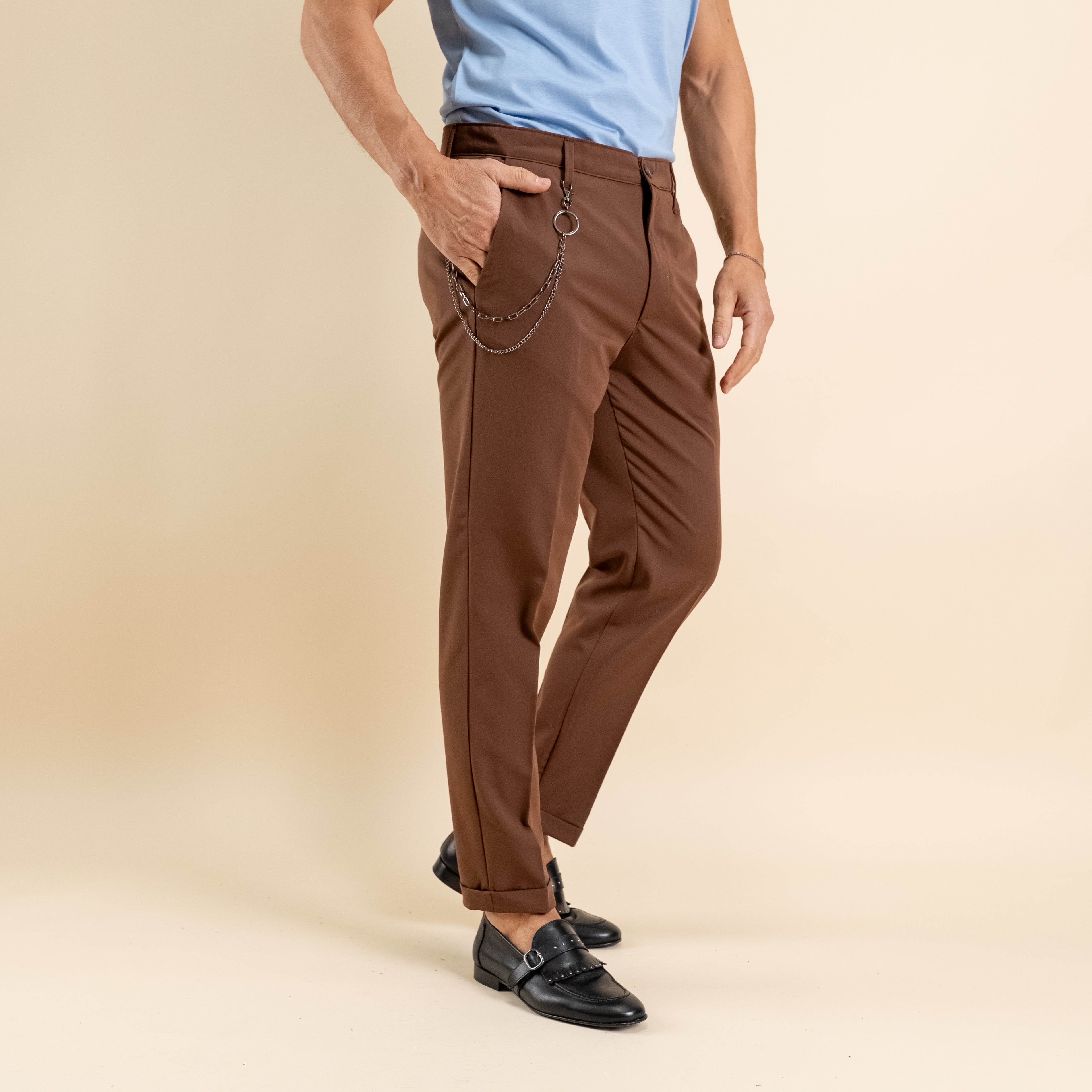 Pantalone chino - Moro