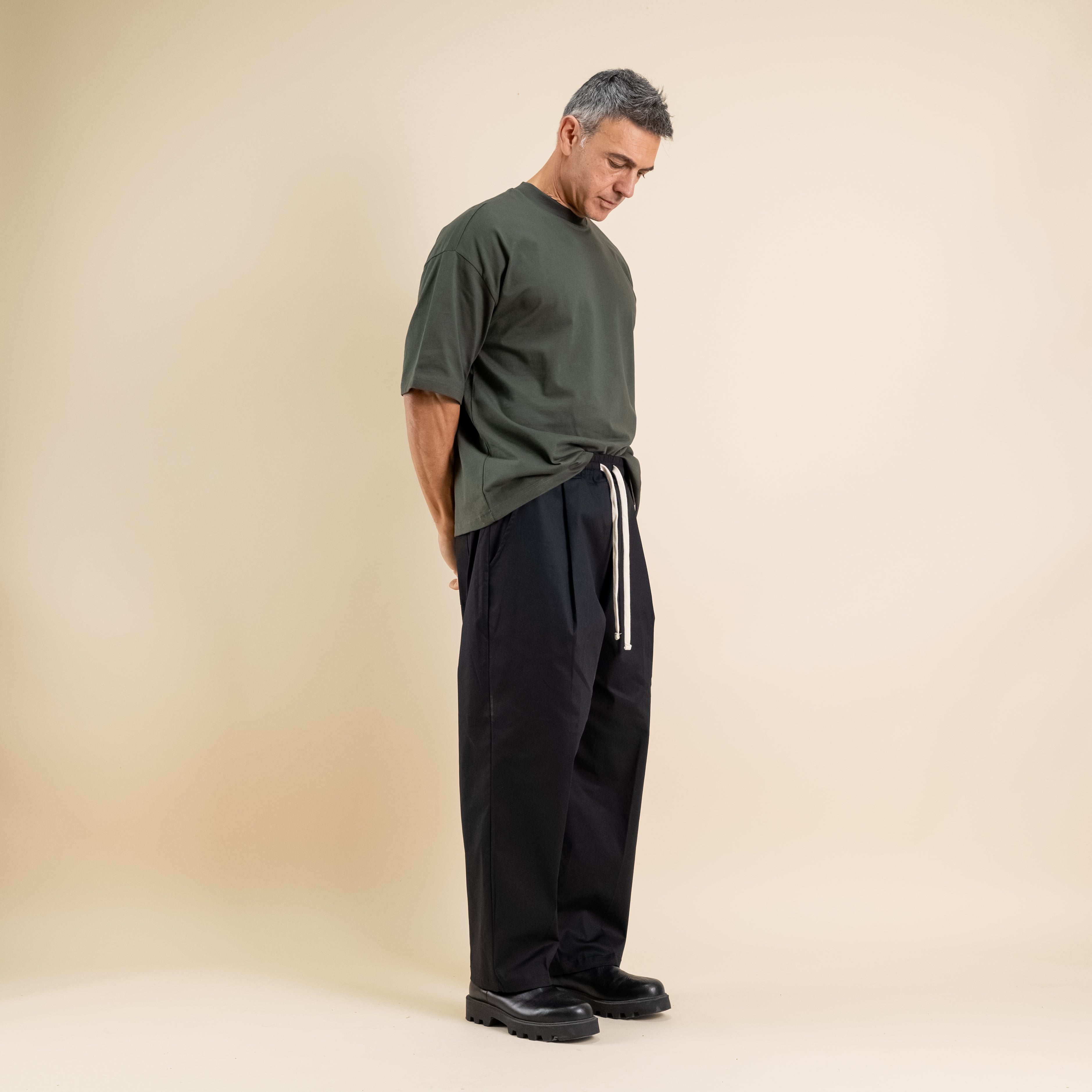 T-shirt oversize cropped - Militare