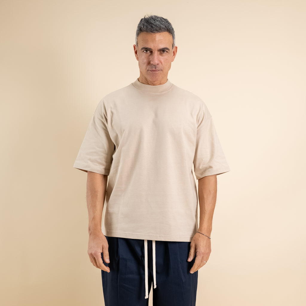 T-shirt oversize cropped - Beige