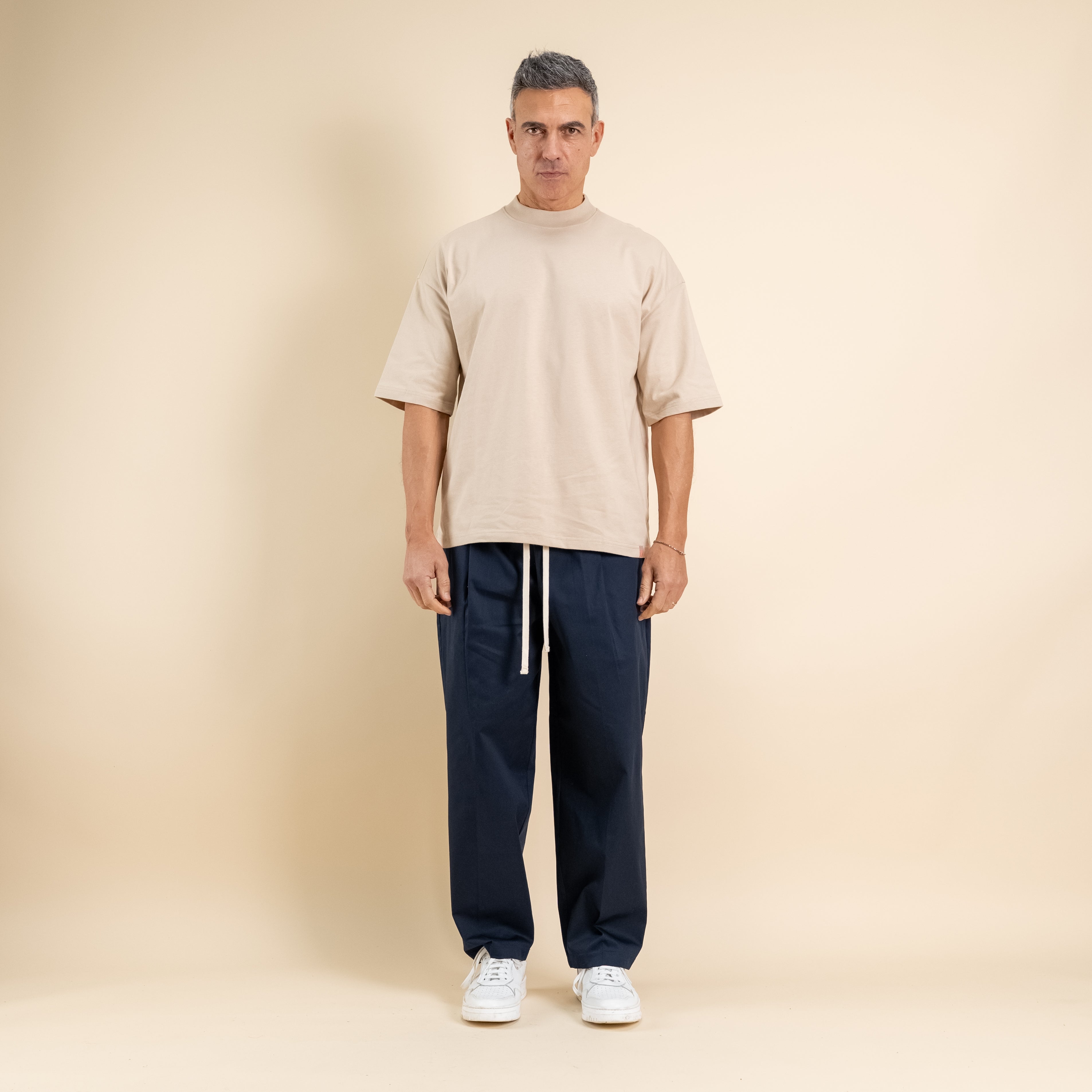 T-shirt oversize cropped - Beige