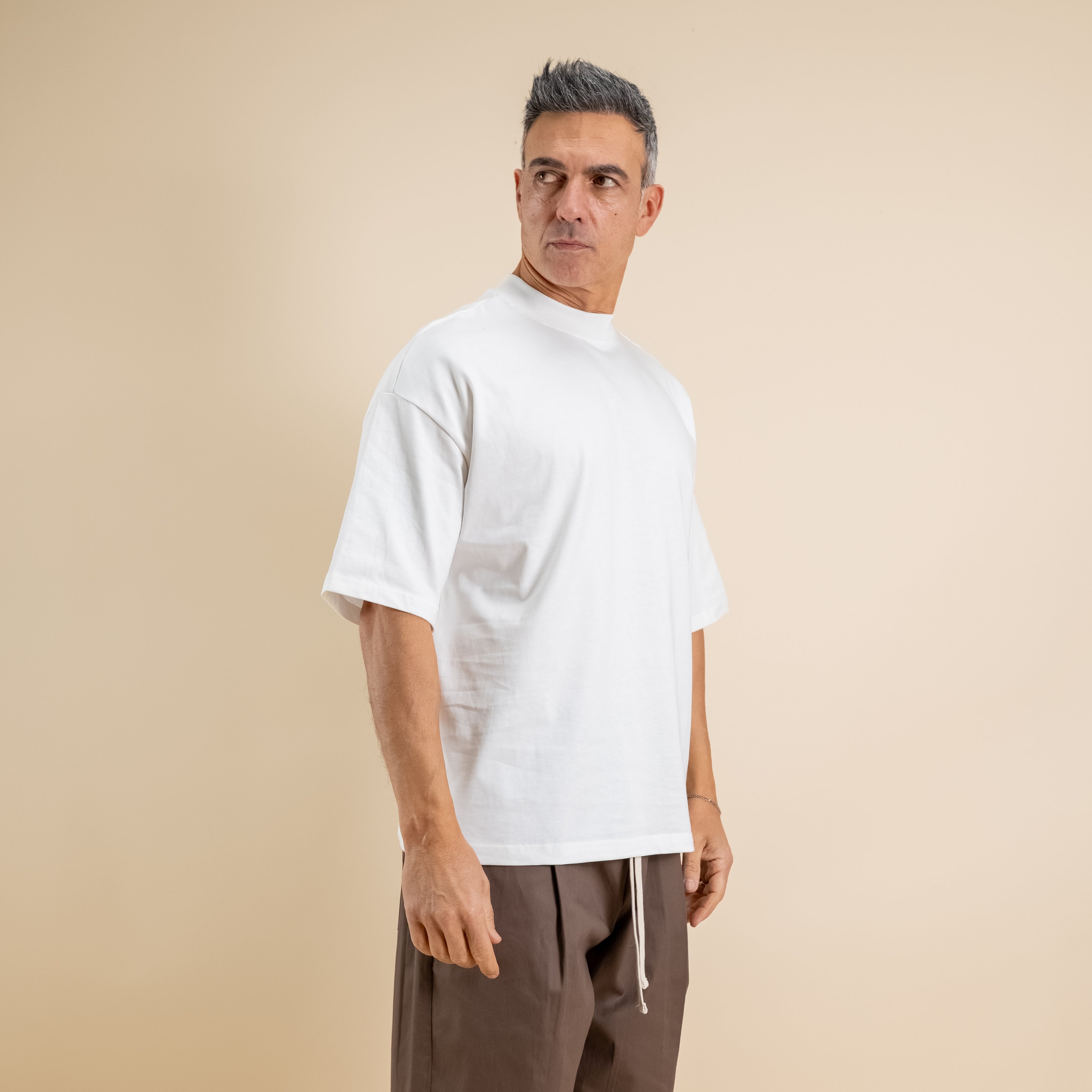 T-shirt oversize cropped - Bianco