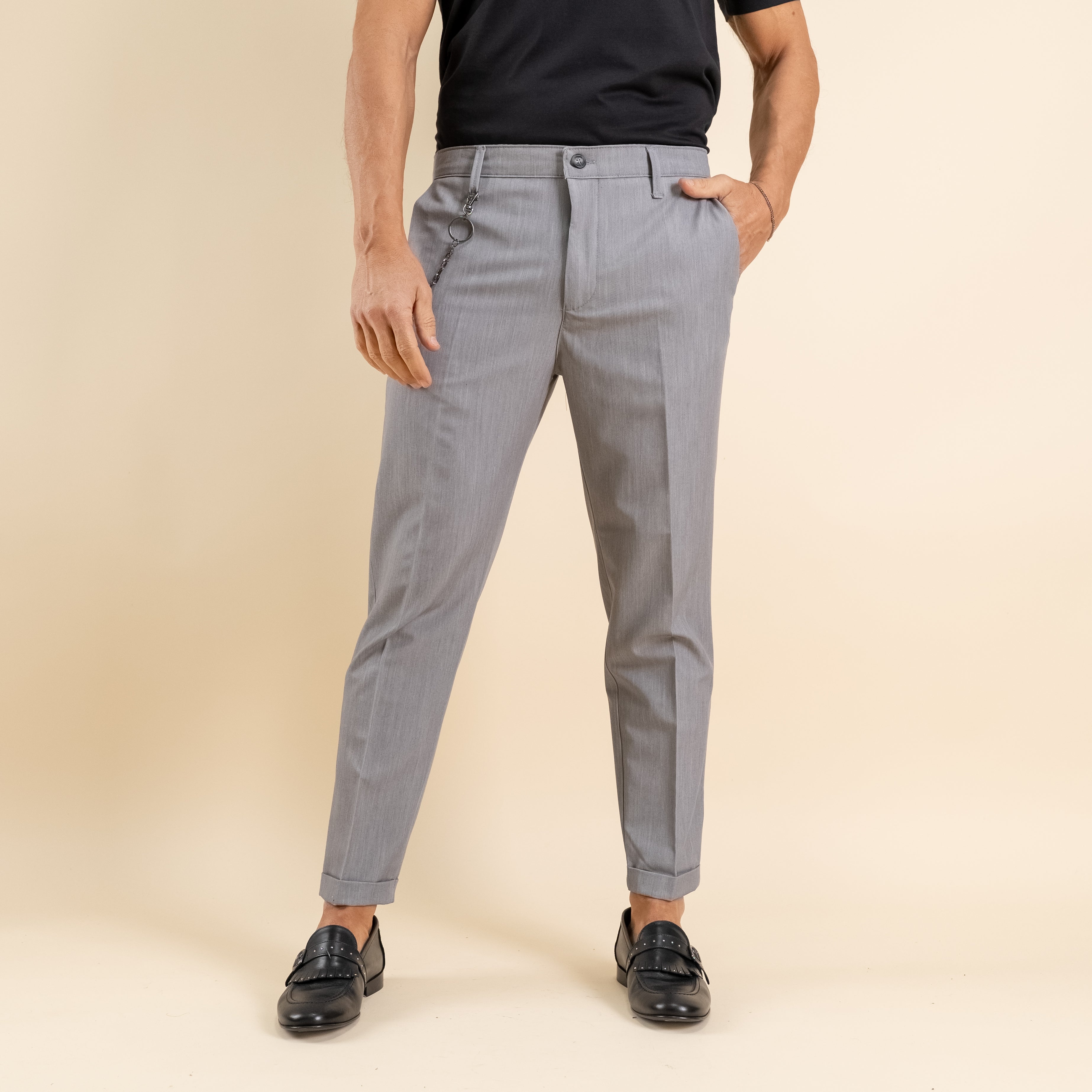 Pantalone chino - Grigio