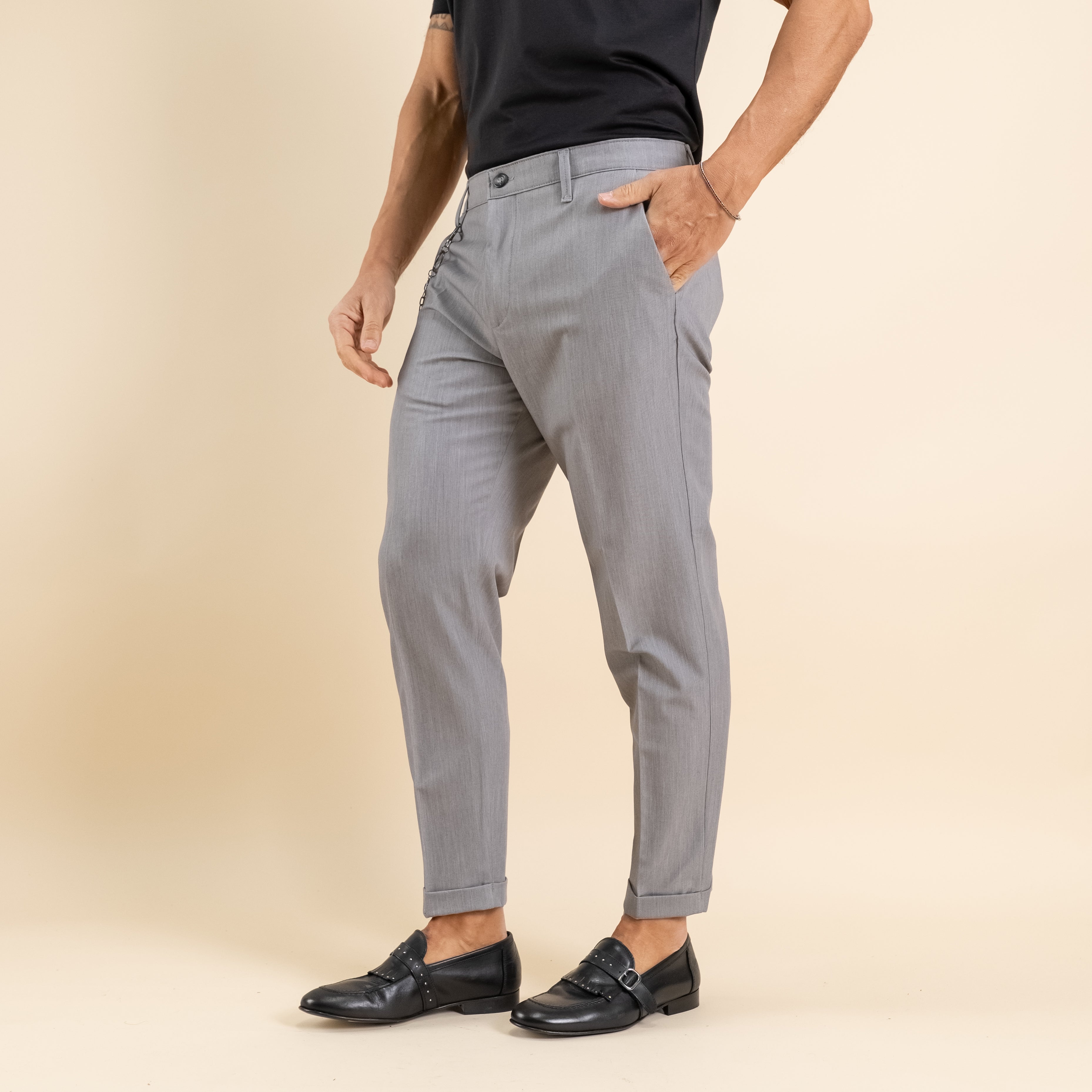 Pantalone chino - Grigio