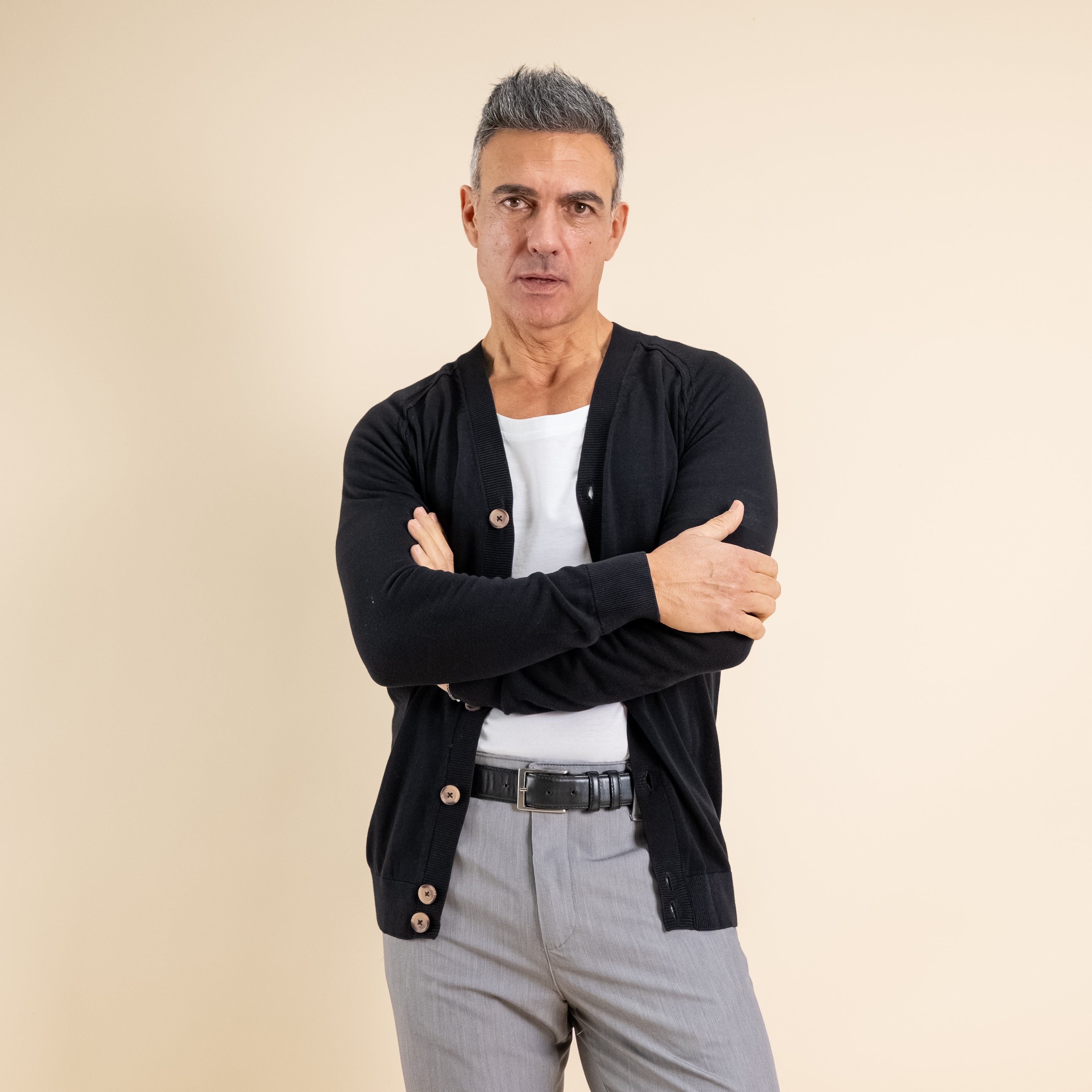 Cardigan leggero scollo a V - Nero