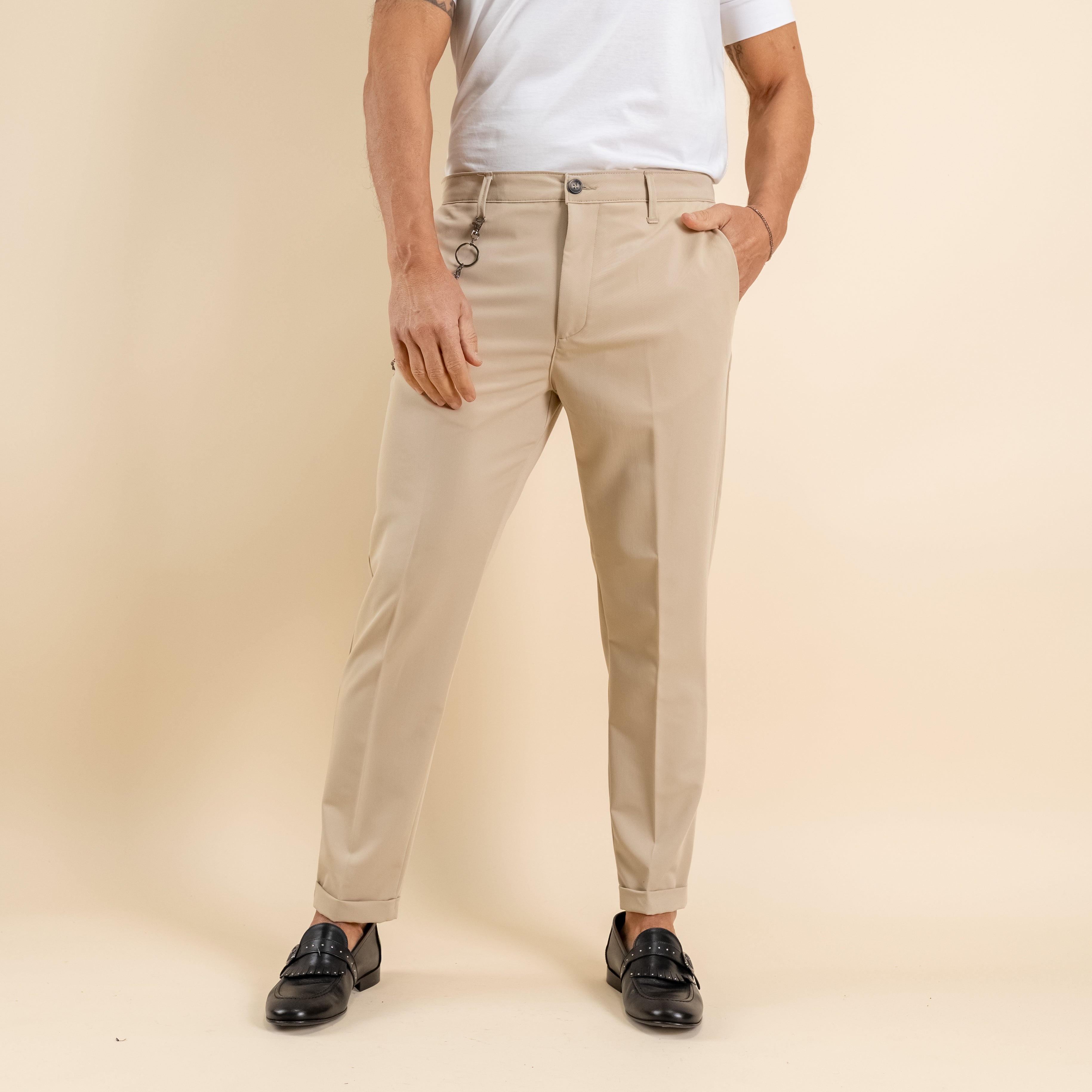 Pantalone chino - Beige