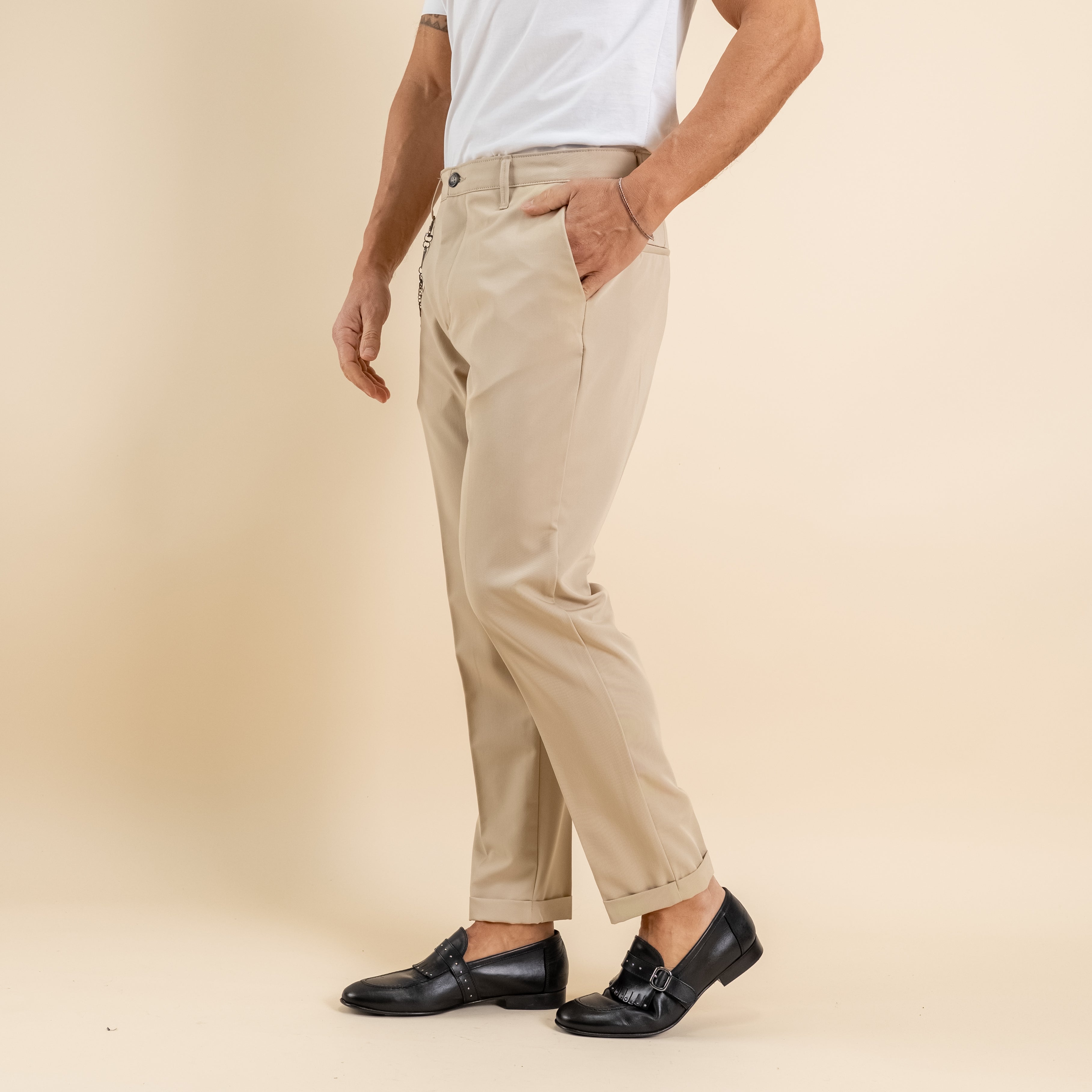 Pantalone chino - Beige