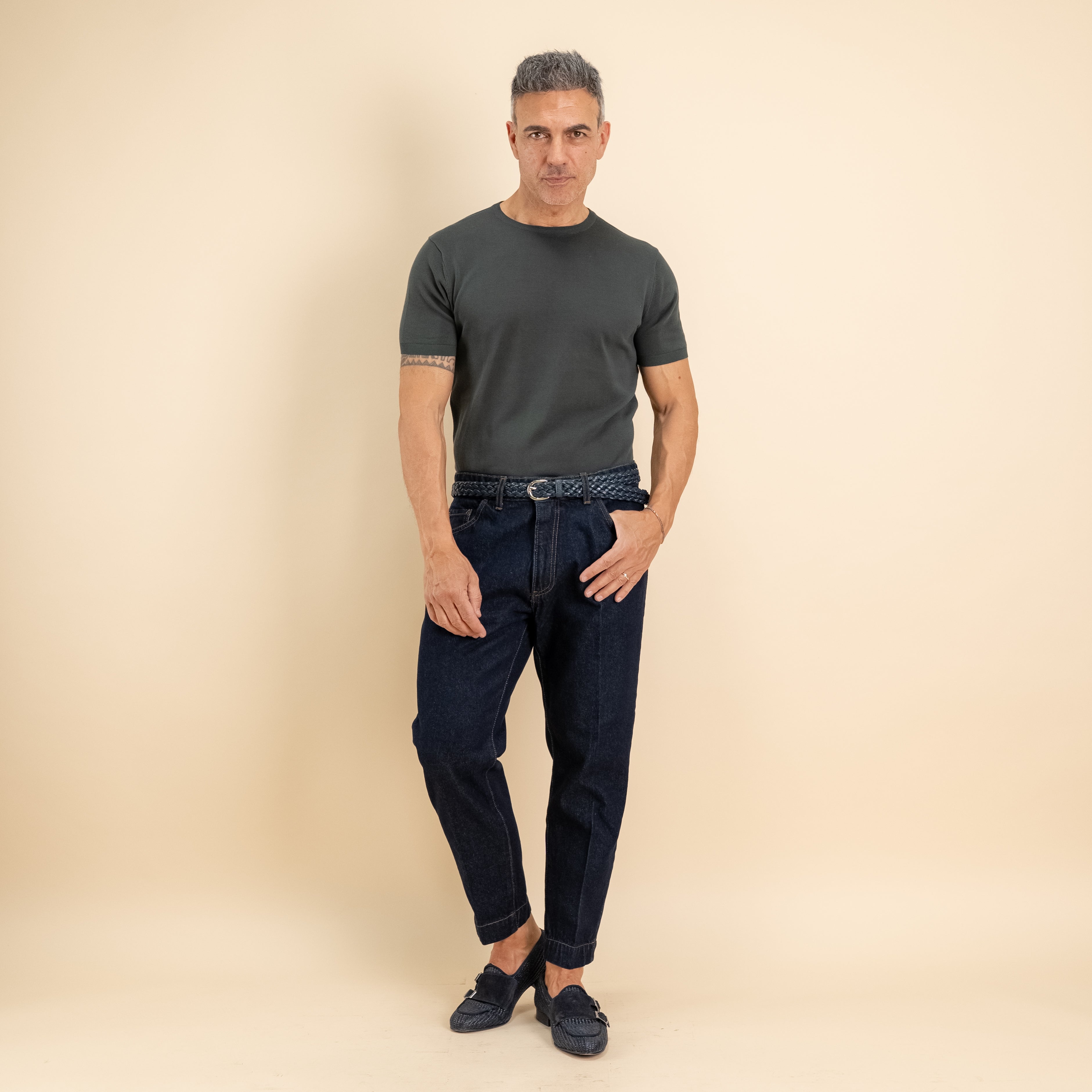 T-shirt in filo maglia - Bosco