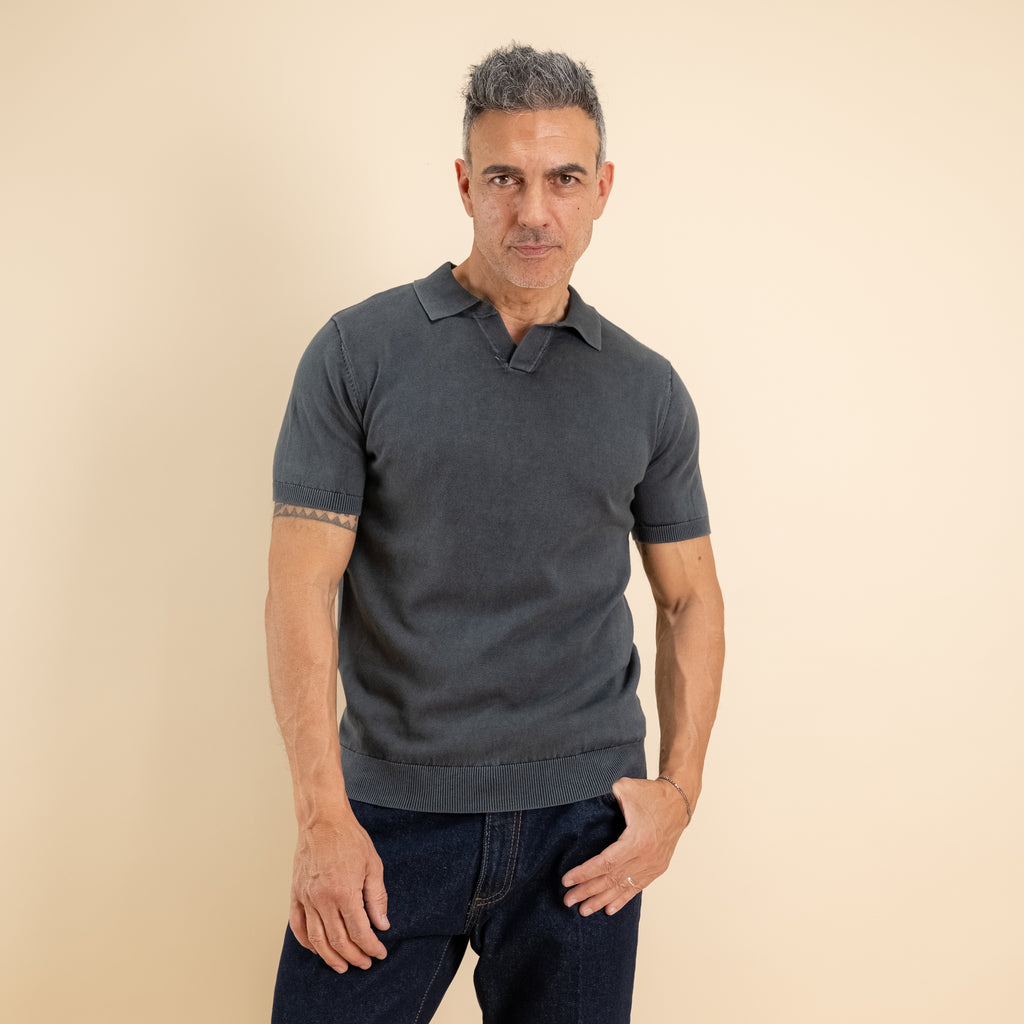 Polo derby stone wash - Nero