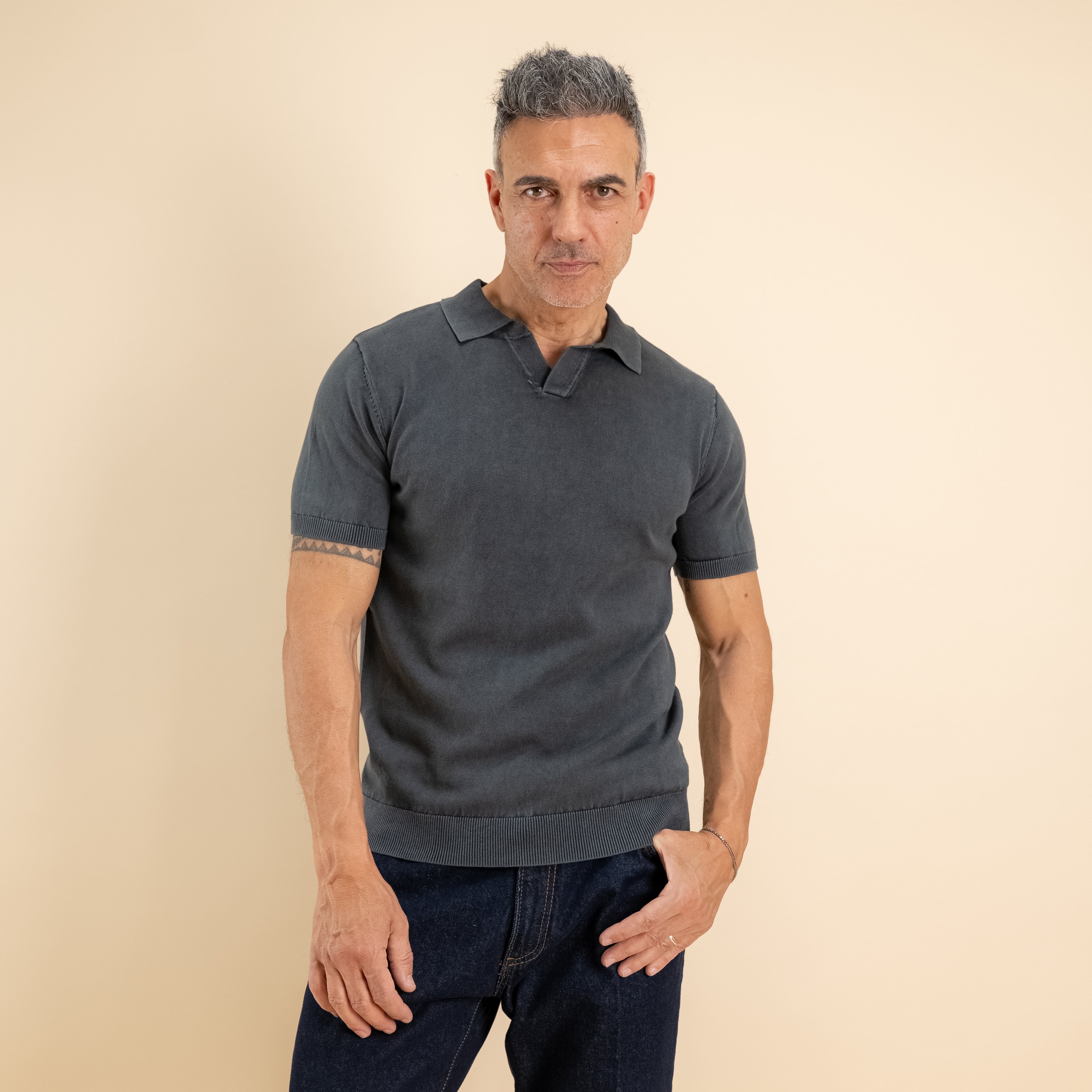 Polo derby stone wash - Nero