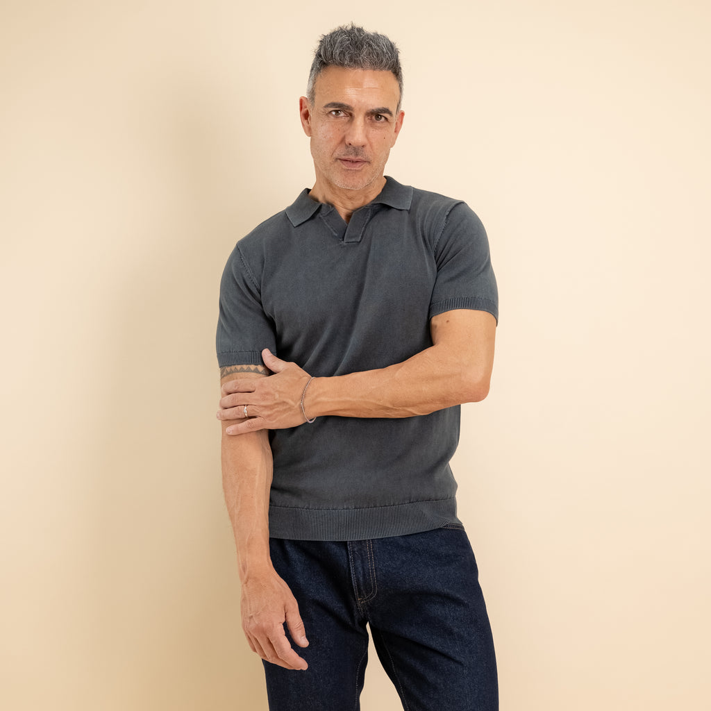 Polo derby stone wash - Nero