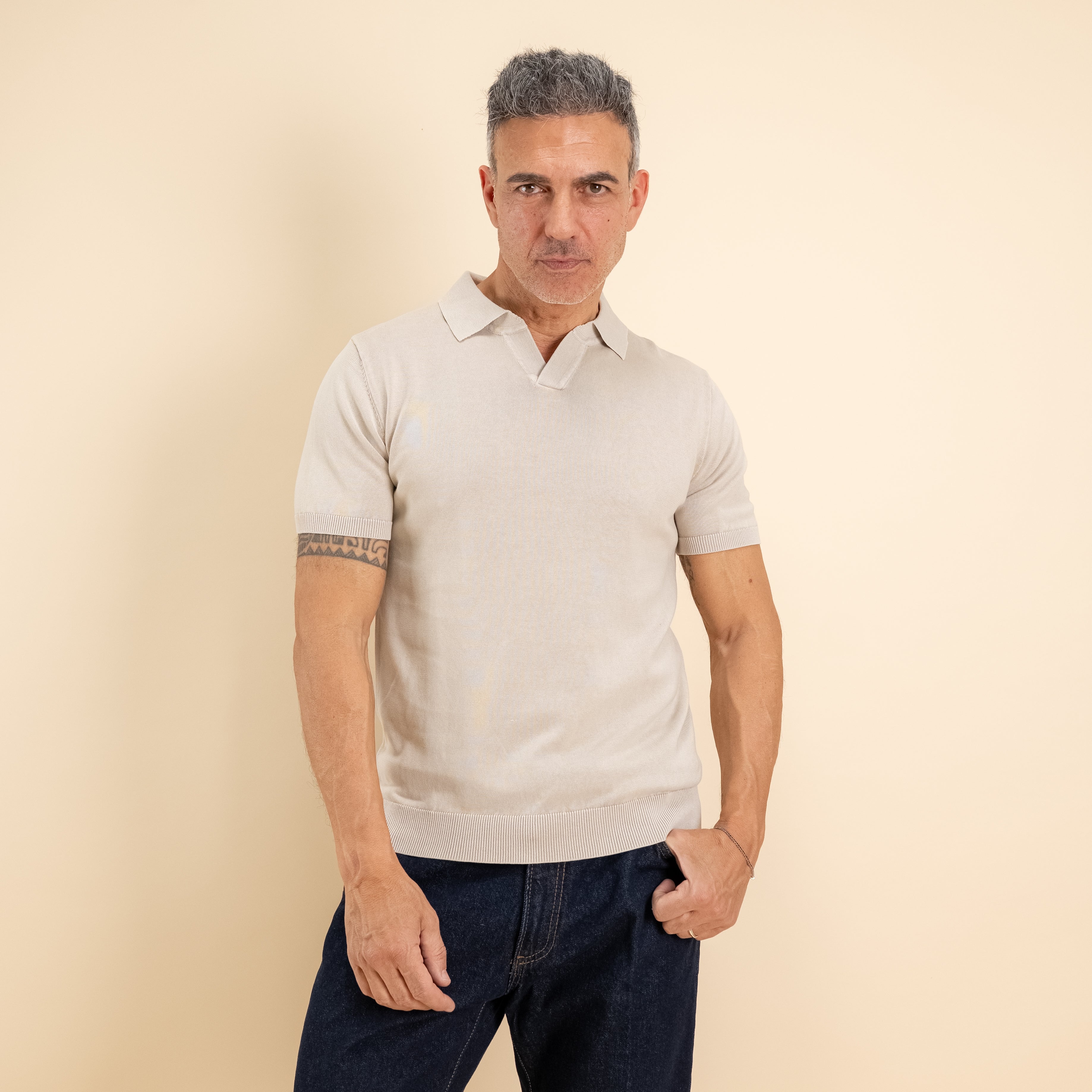 Polo derby stone wash - Beige