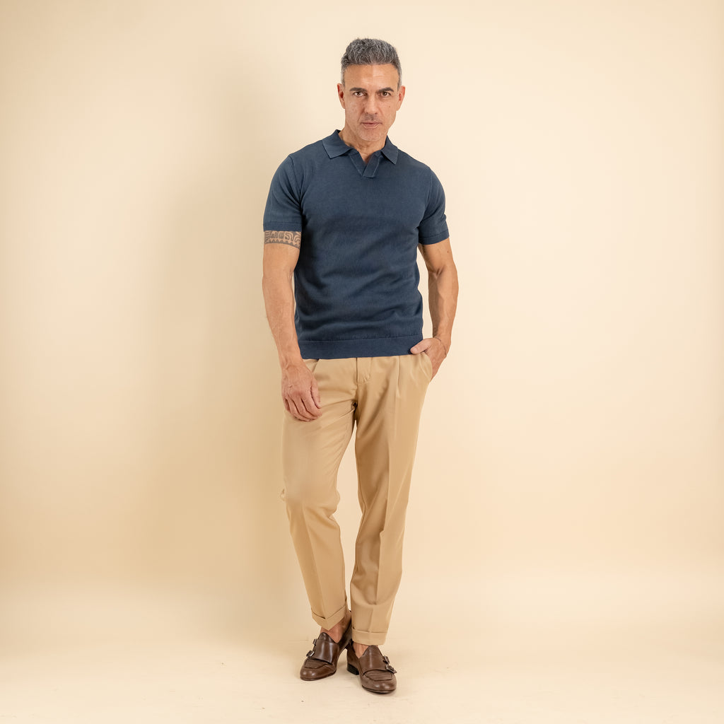 Polo derby stone wash - Blu