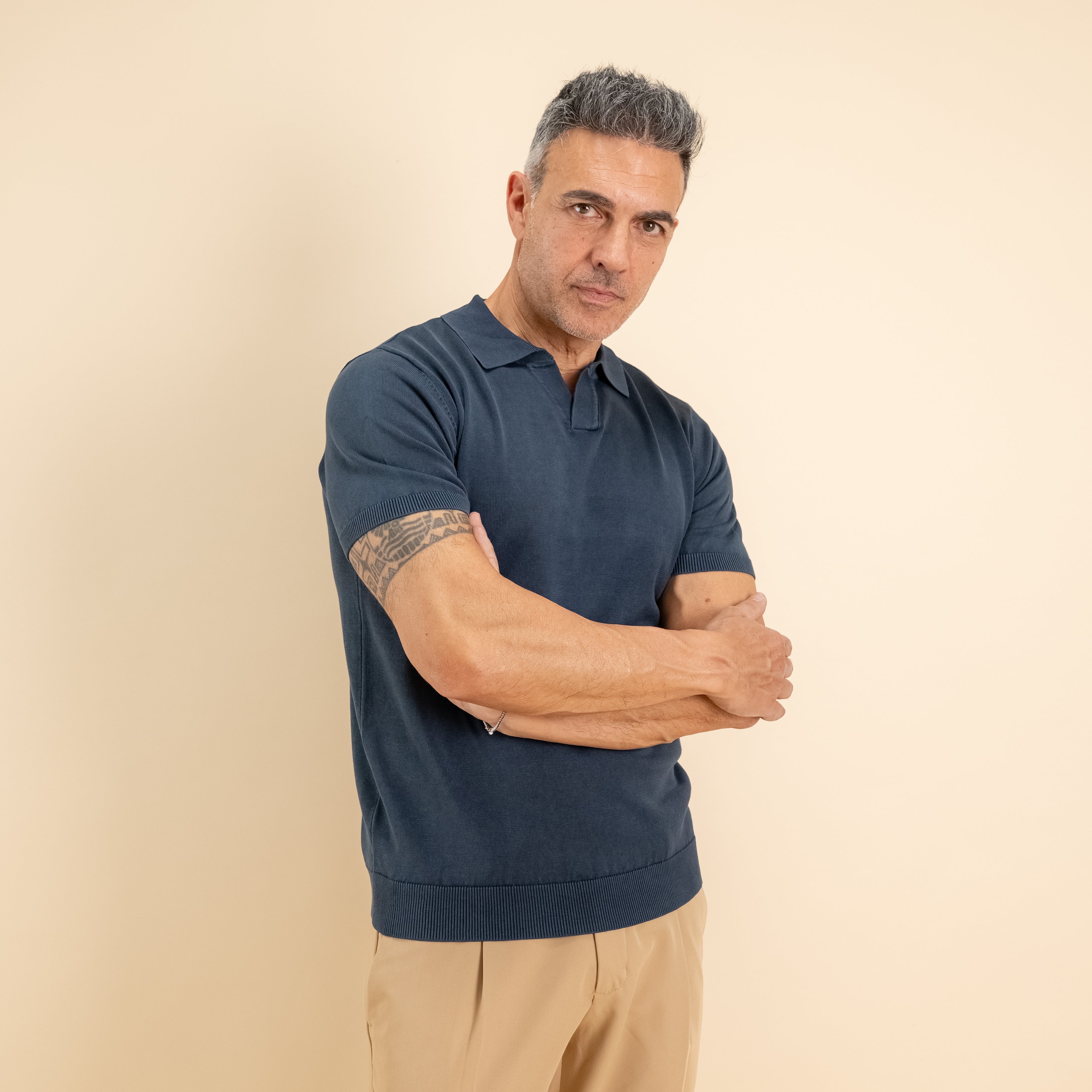Polo derby stone wash - Blu