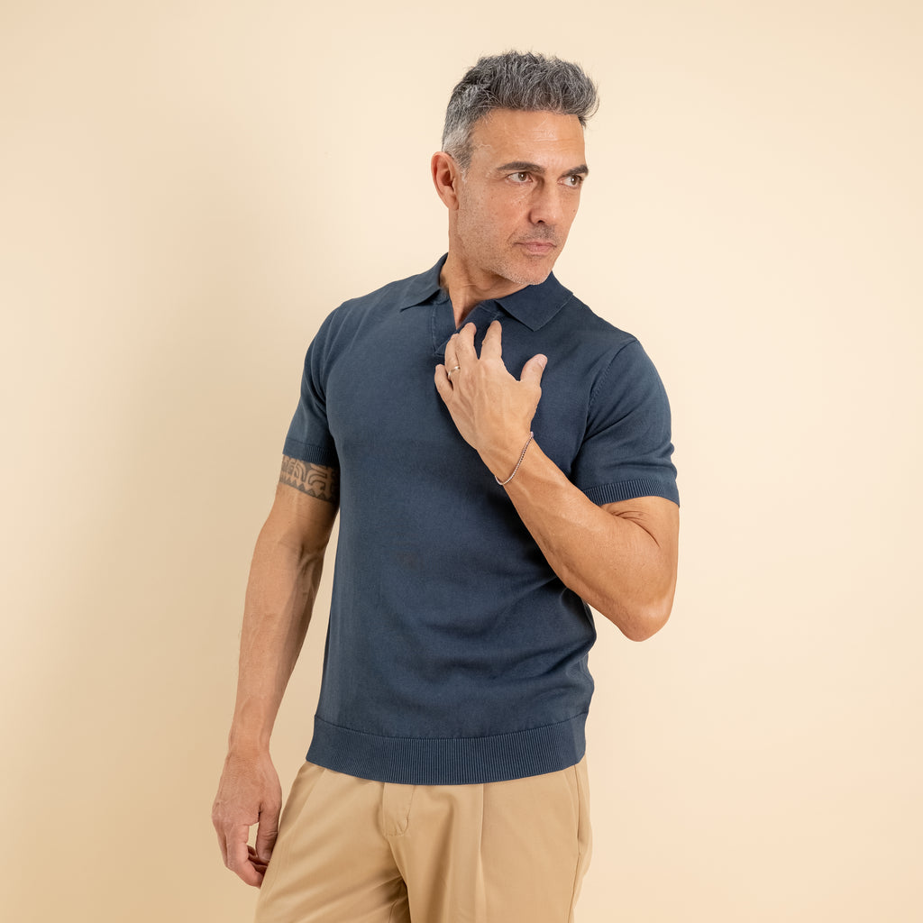 Polo derby stone wash - Blu