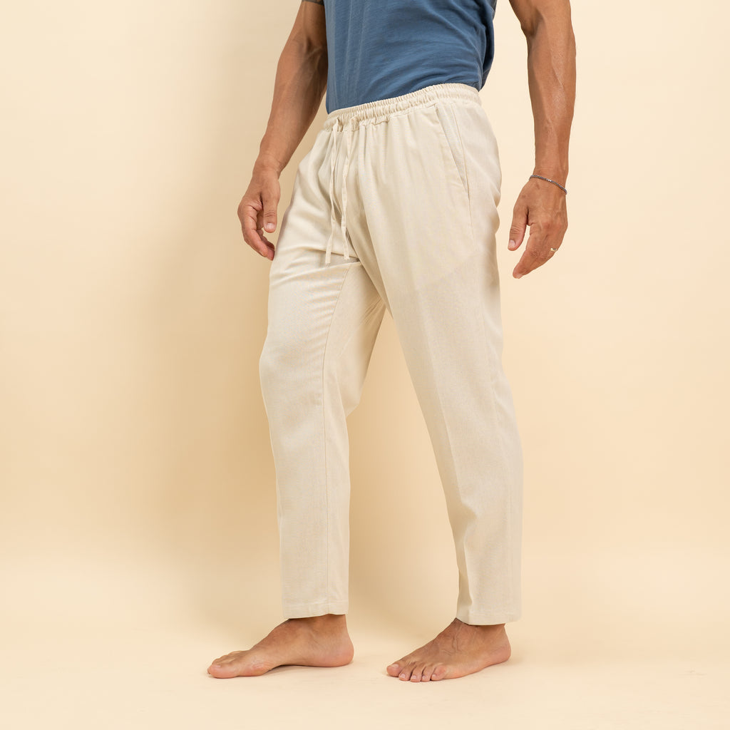 Pantalaccio classico in misto lino - Beige
