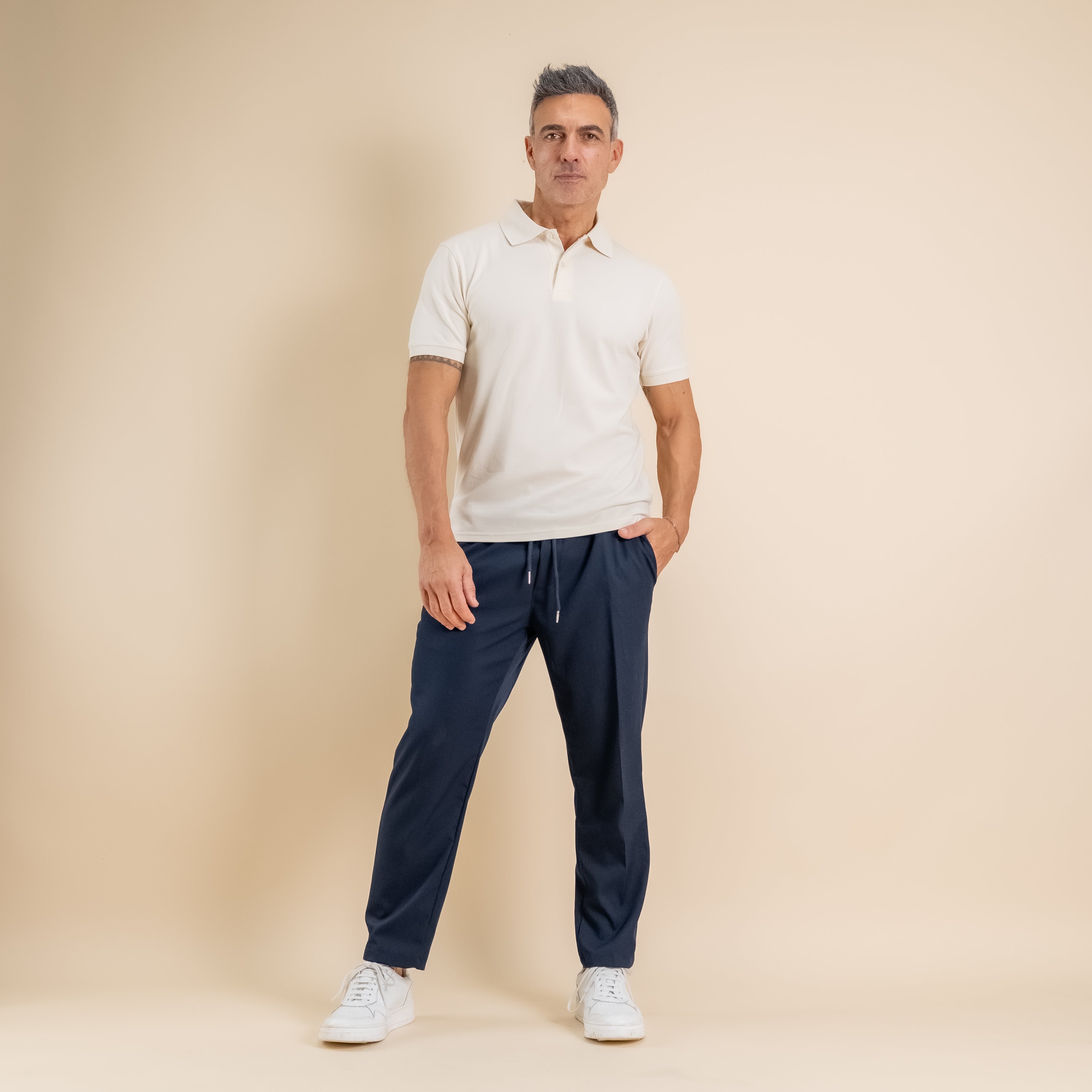 Polo in cotone Piquet - Beige