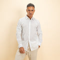 Camicia in misto lino - Bianco