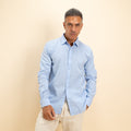 Camicia in misto lino - Celeste