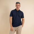 Polo in cotone Piquet - Blu Notte
