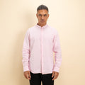 Camicia coreana in misto lino - Rosa
