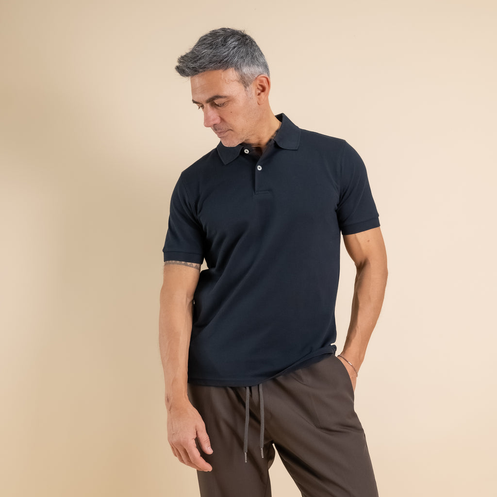 Polo in cotone Piquet - Nero