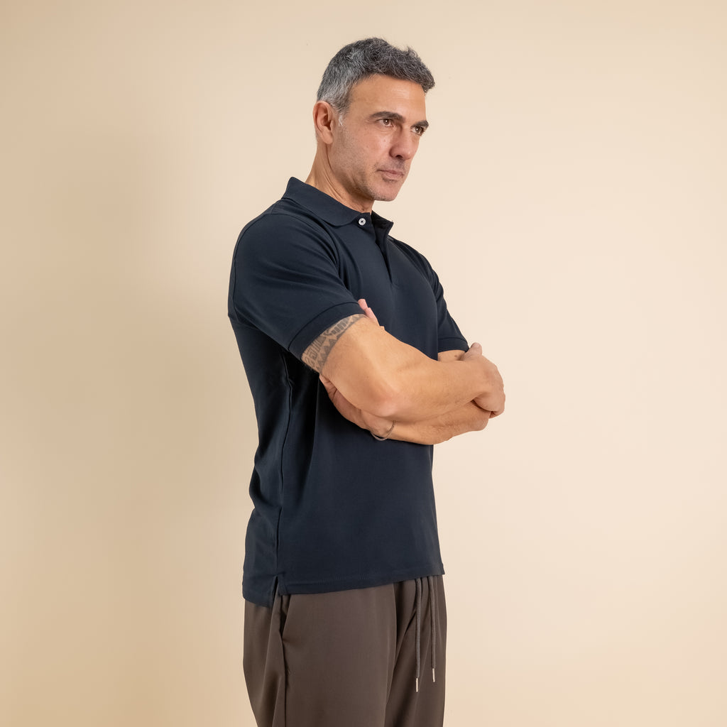 Polo in cotone Piquet - Nero
