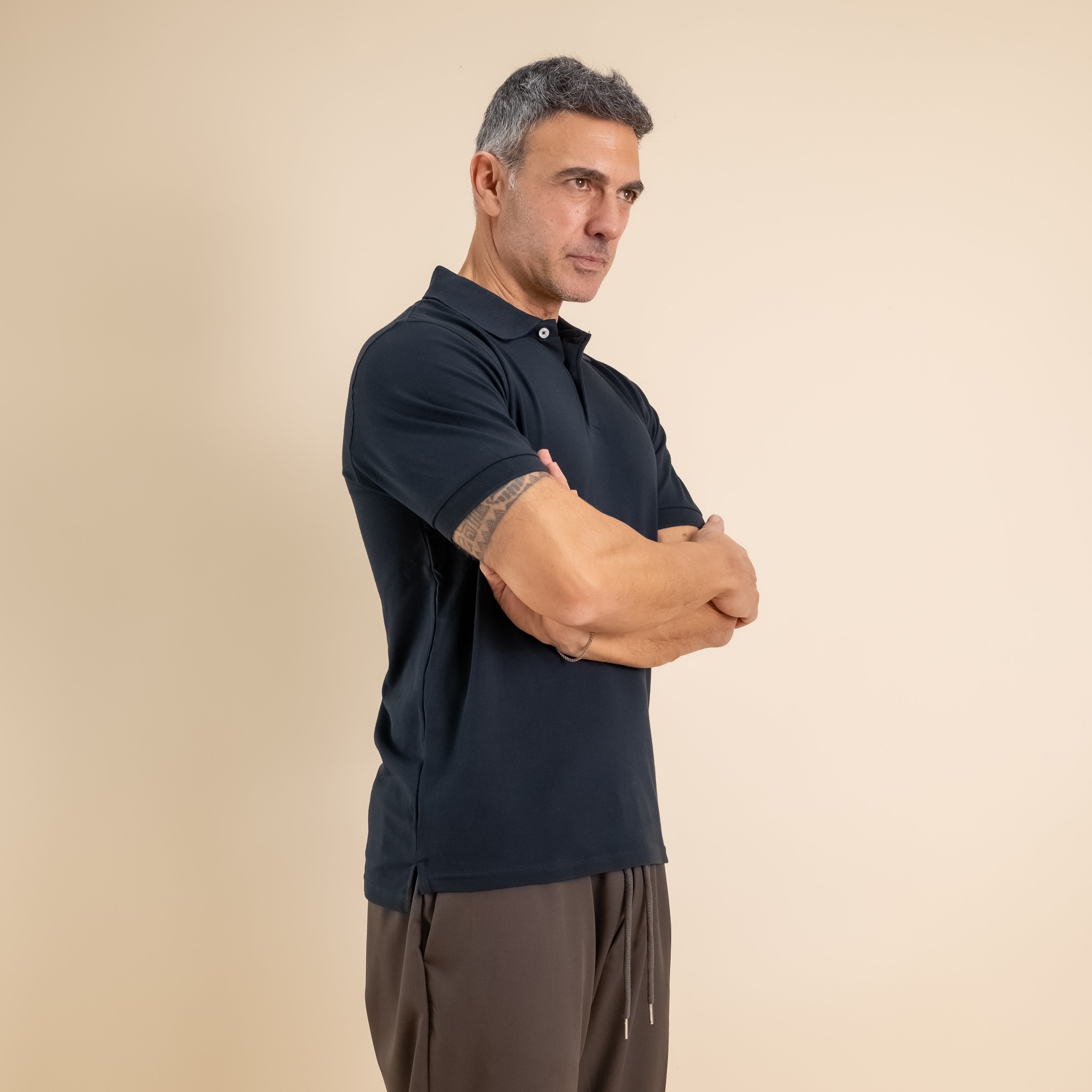 Polo in cotone Piquet - Nero