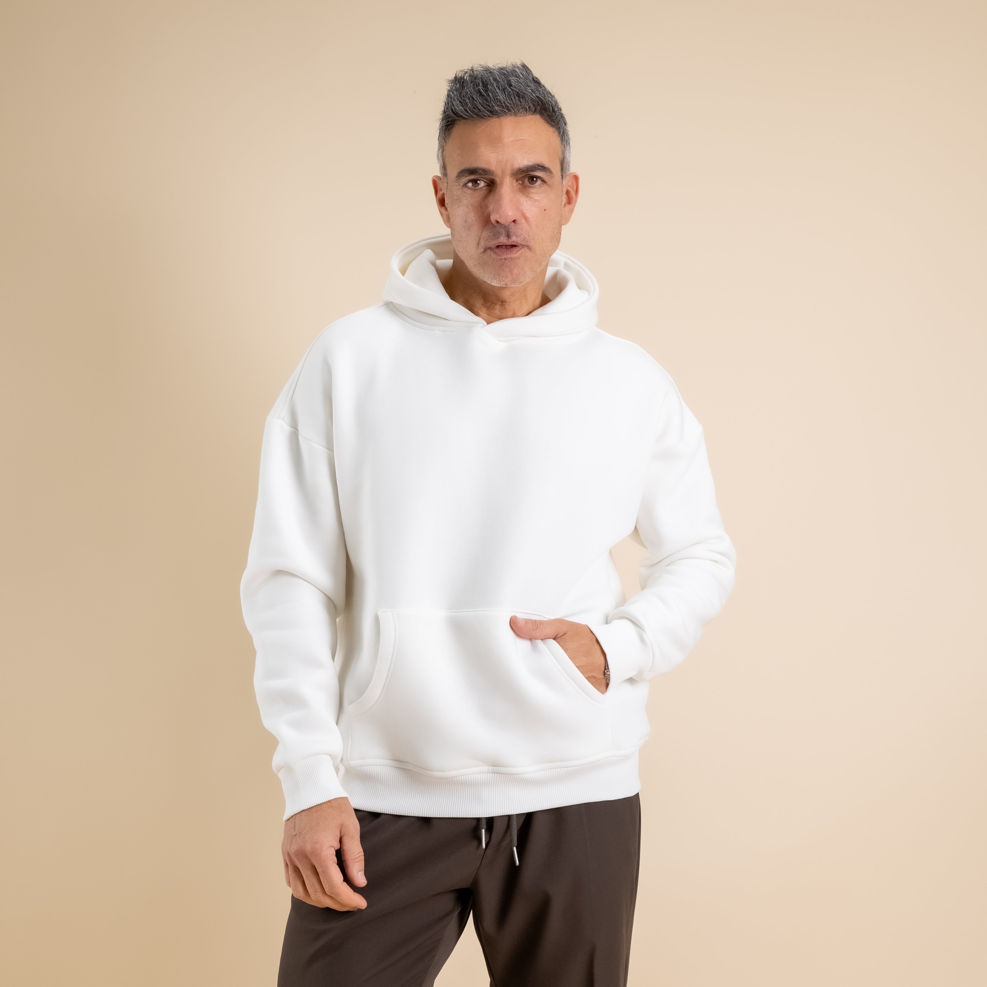 Felpa basic - Bianco