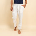 Pantalaccio classico in misto lino - Bianco