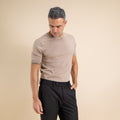 Knitted T-shirt - Beige