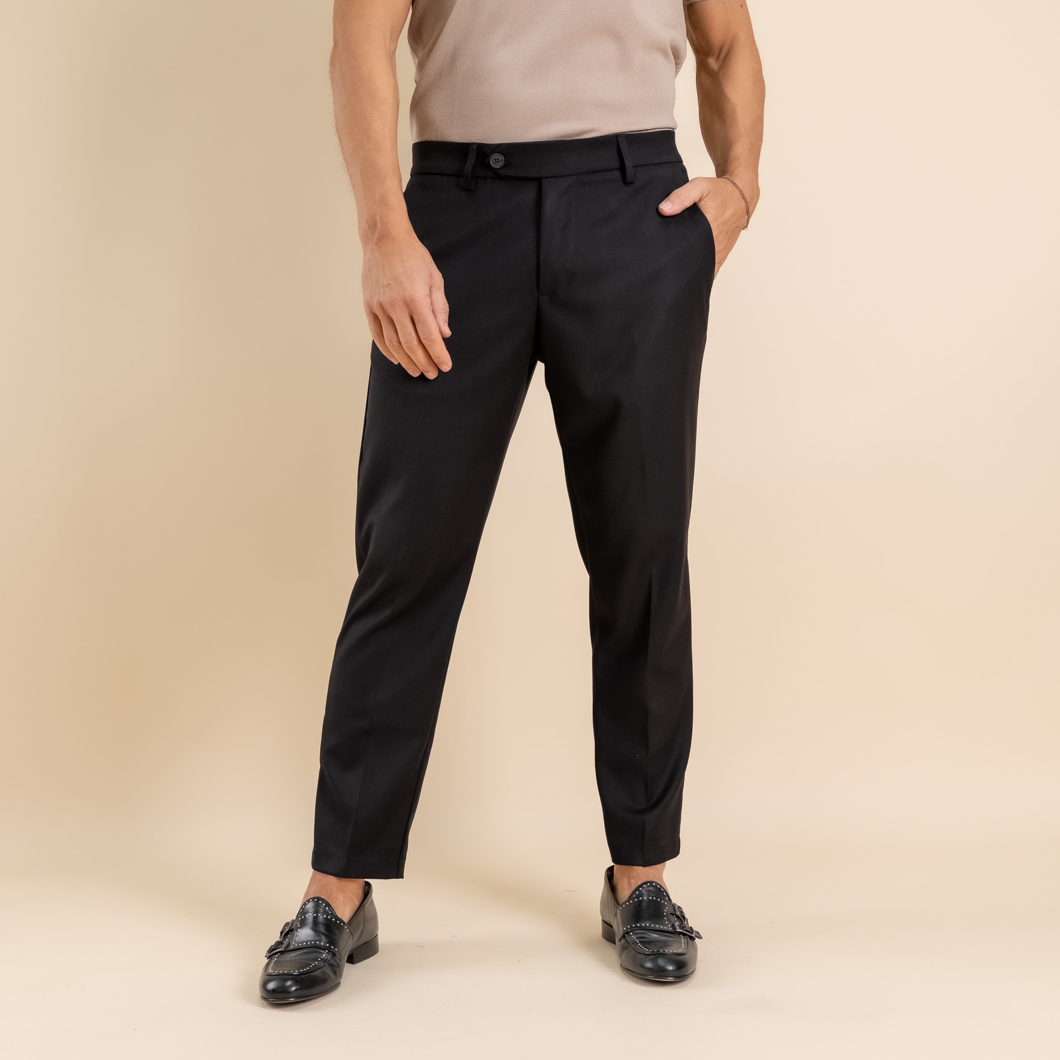 Pantalone classico slim - Nero