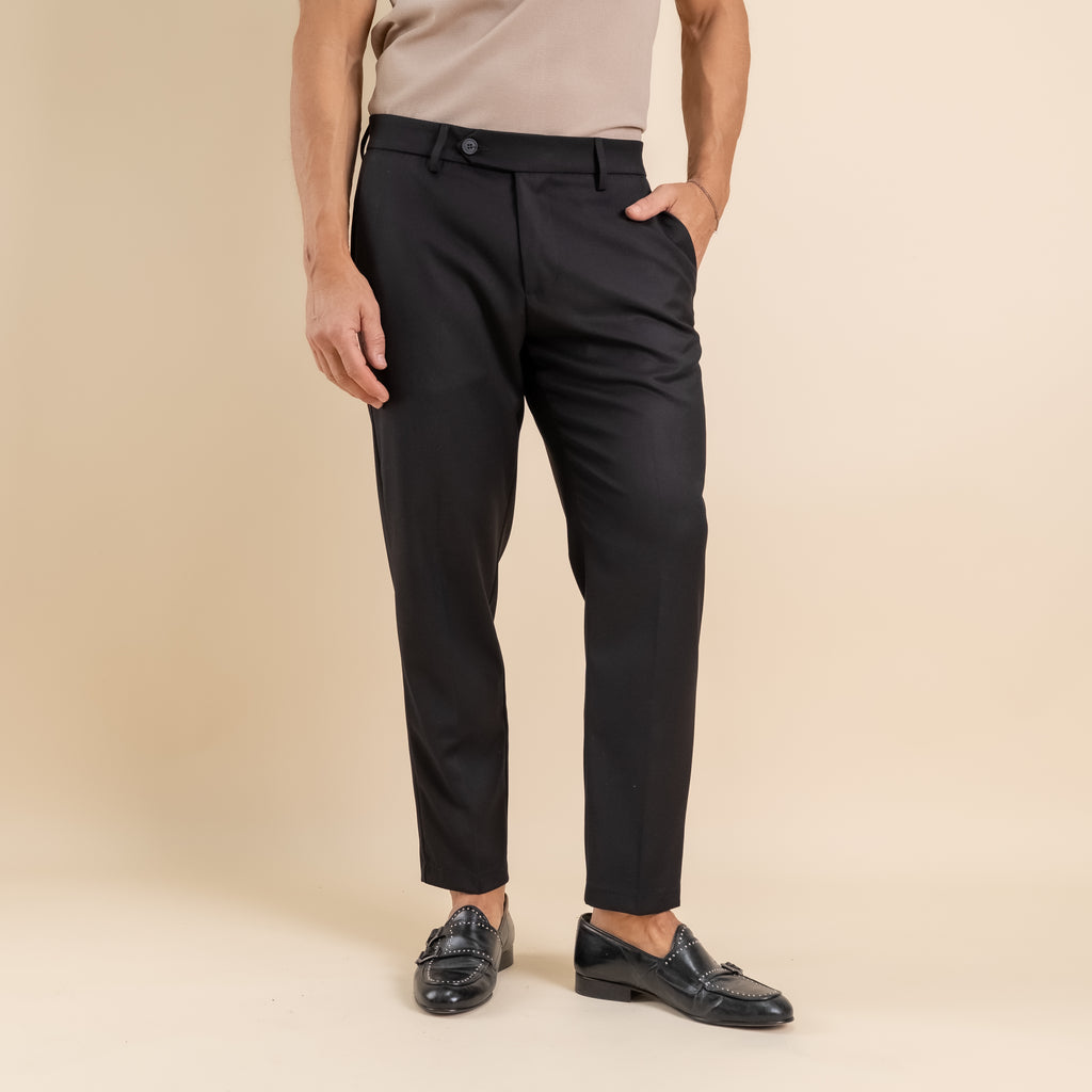 Pantalone classico slim - Nero