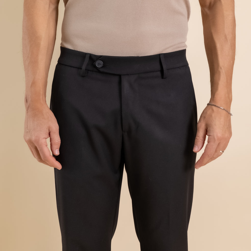 Pantalone classico slim - Nero