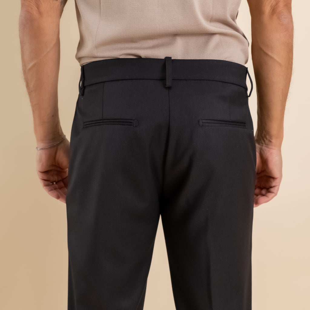 Pantalone classico slim - Nero