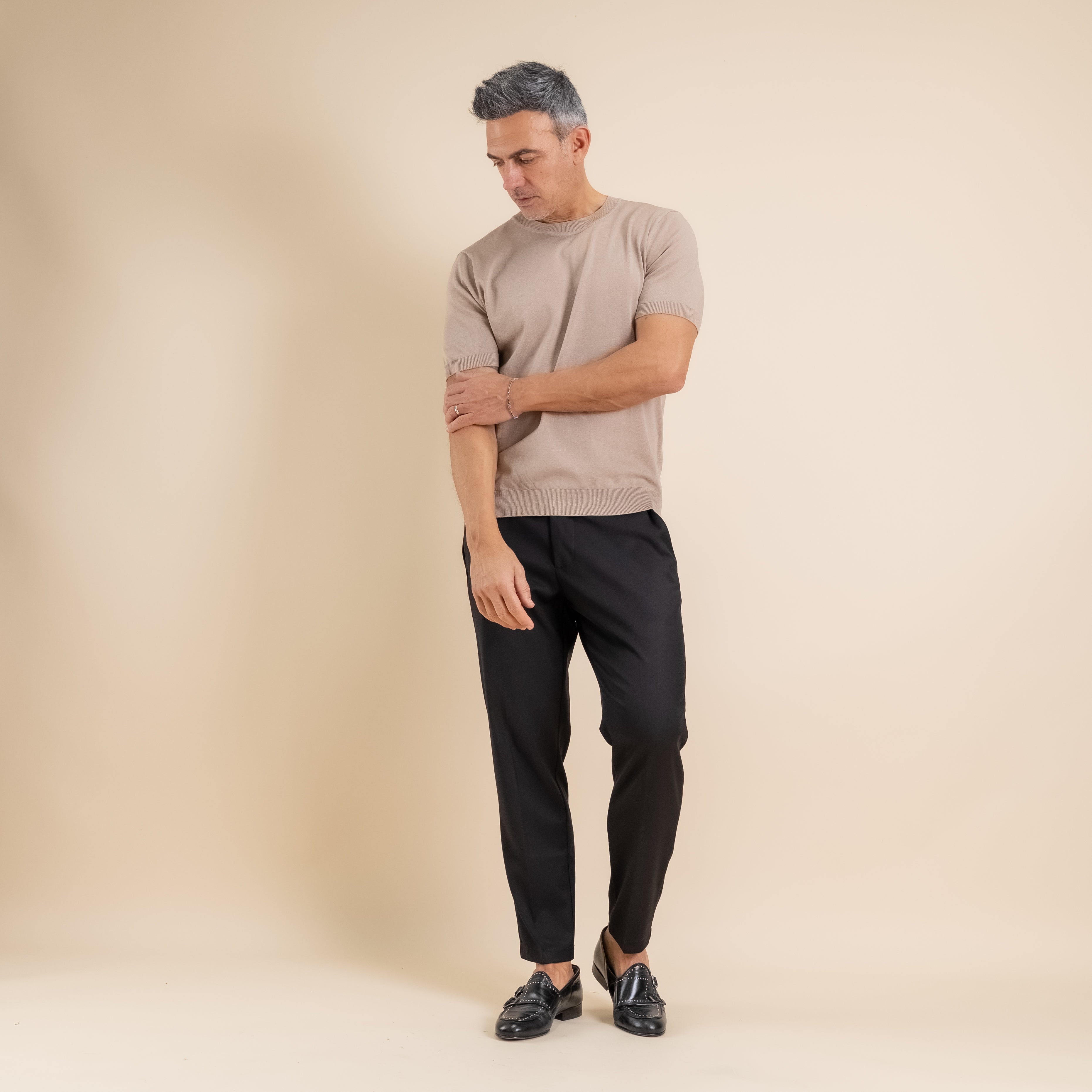 Pantalone classico slim - Nero