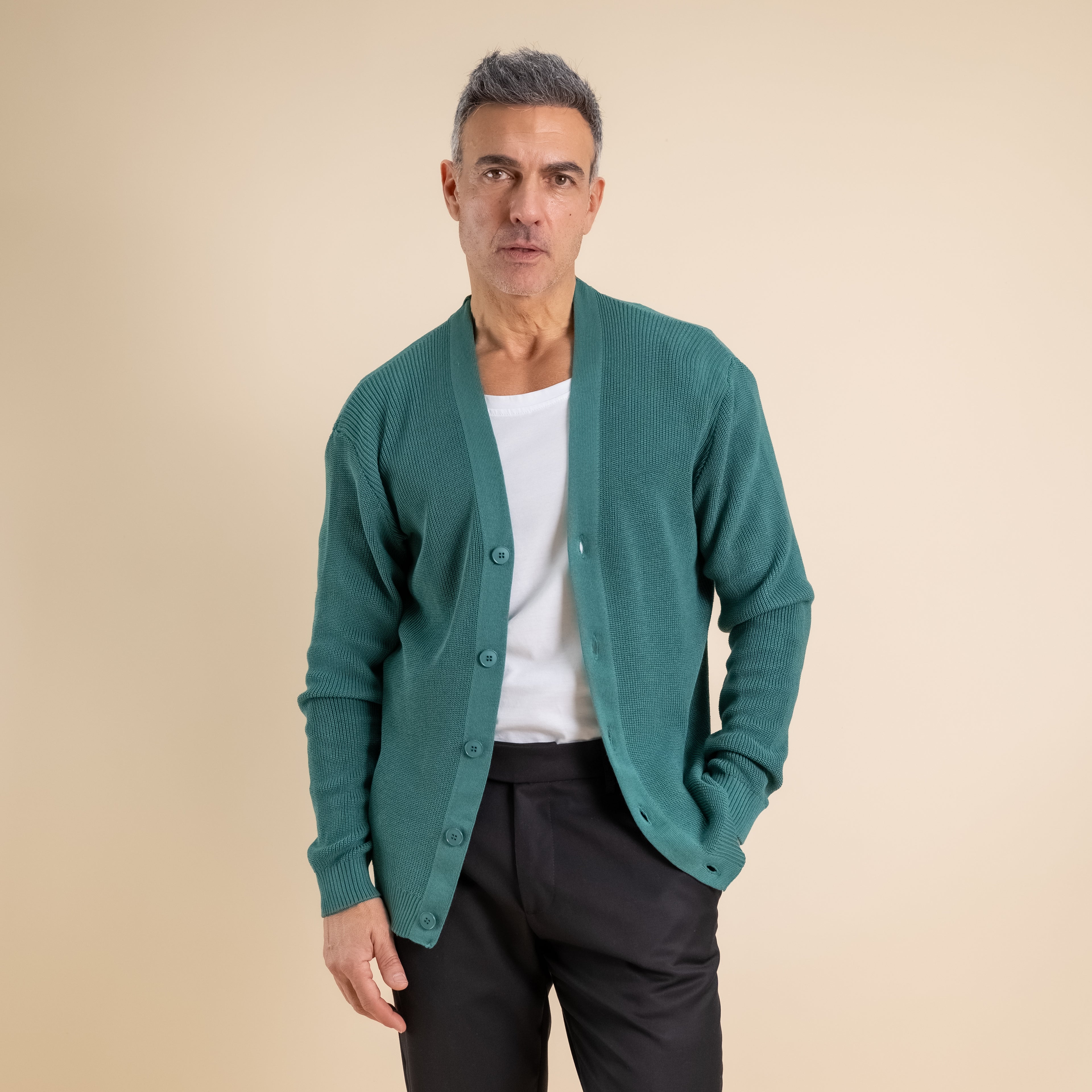 Cardigan in maglia a Scollo V – Bosco