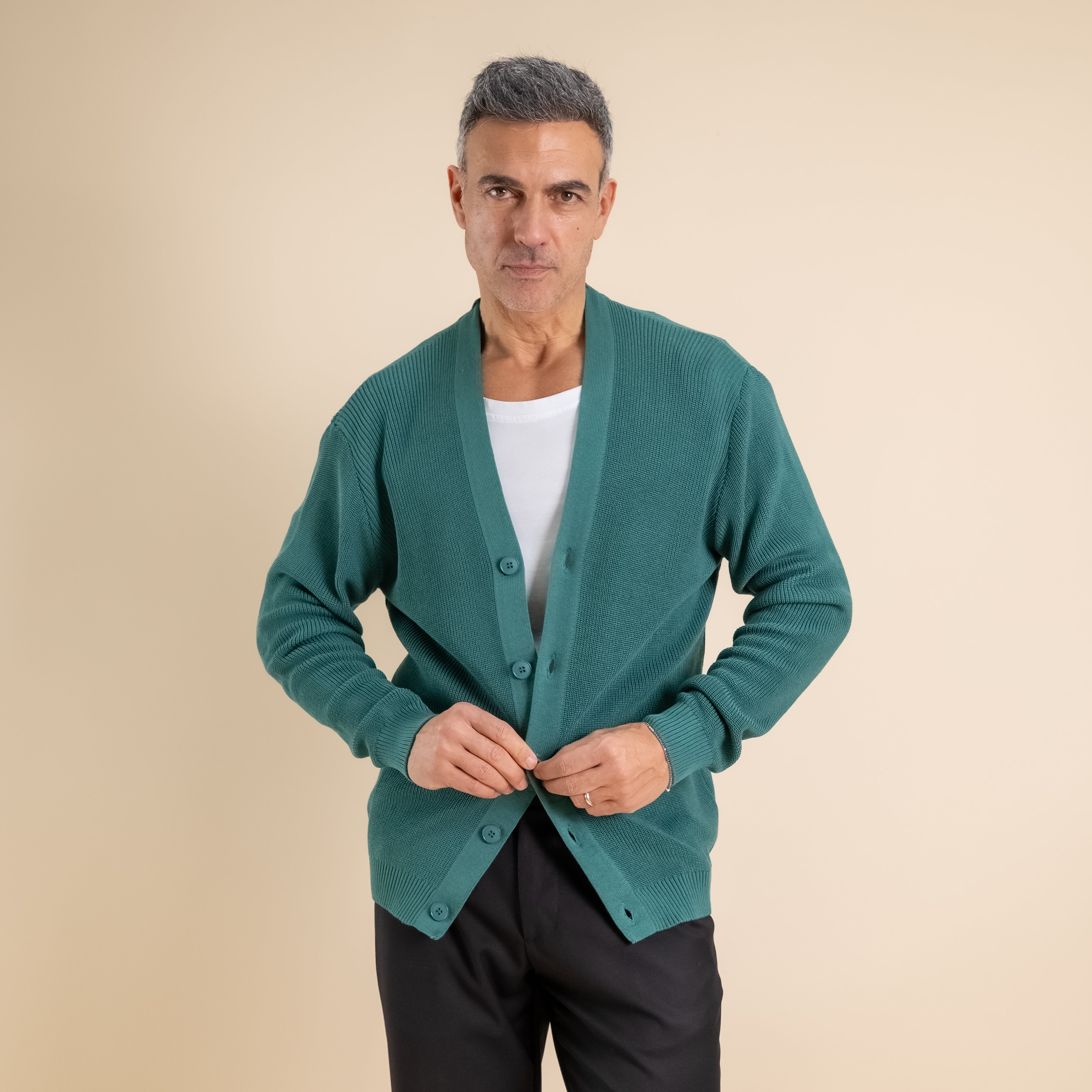 Cardigan in maglia a Scollo V – Bosco