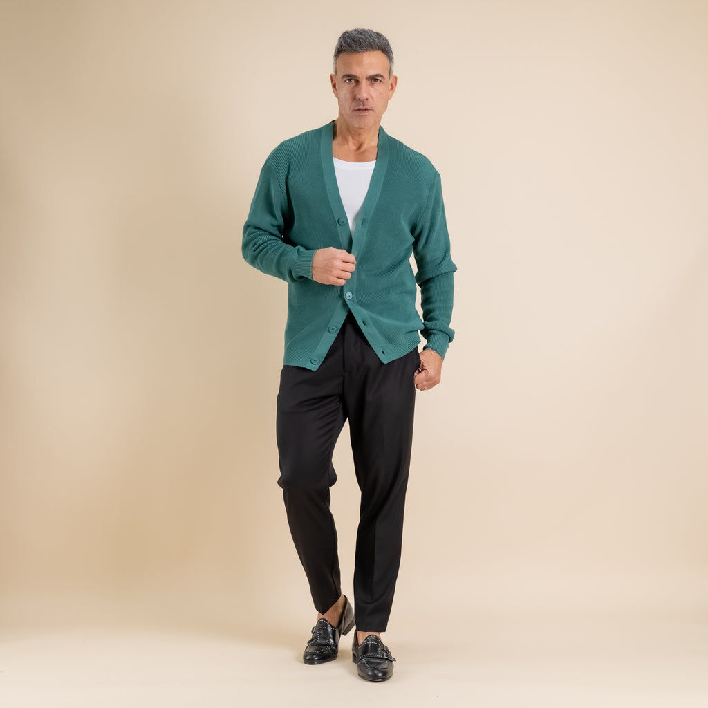 Cardigan in maglia a Scollo V – Bosco