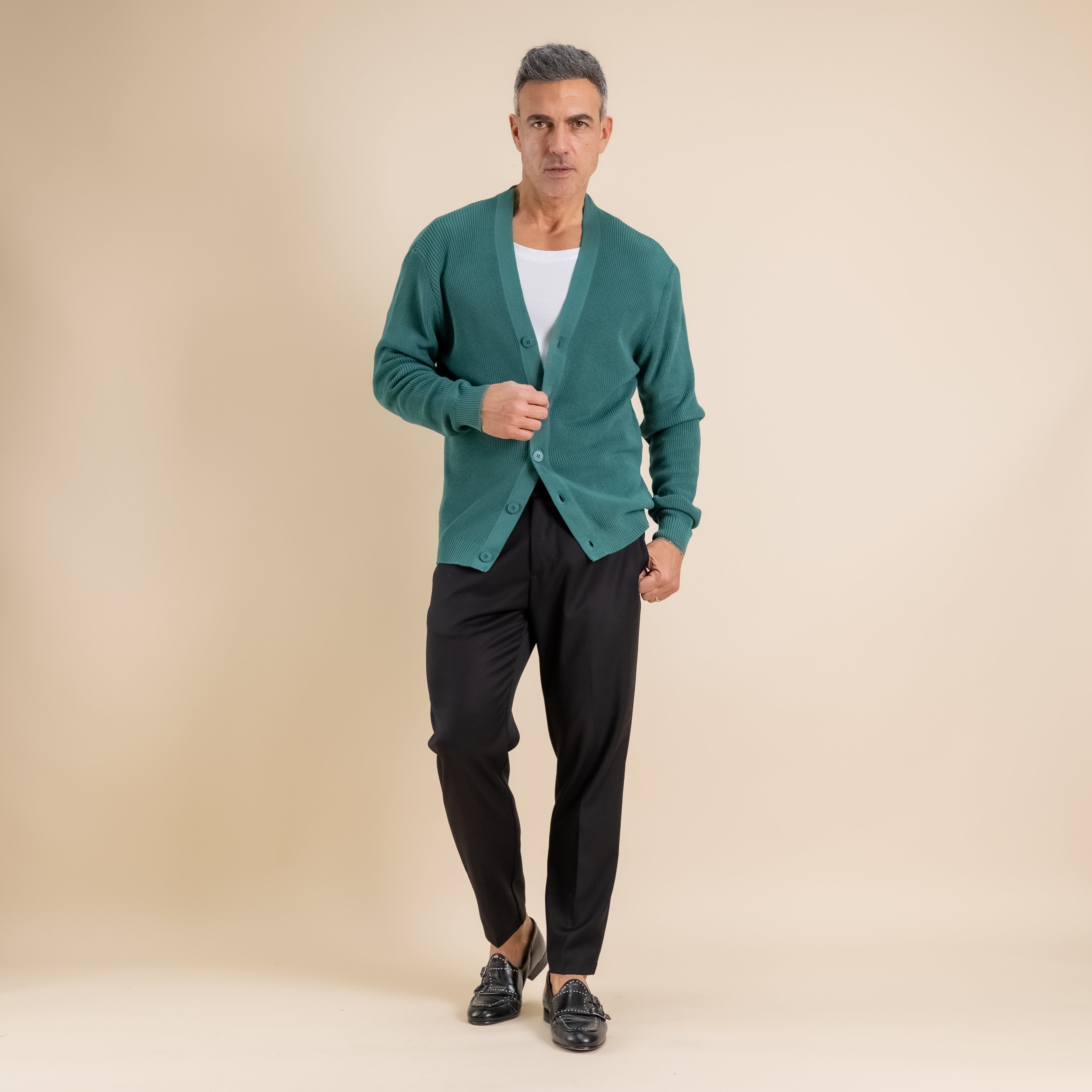 Cardigan in maglia a Scollo V – Bosco