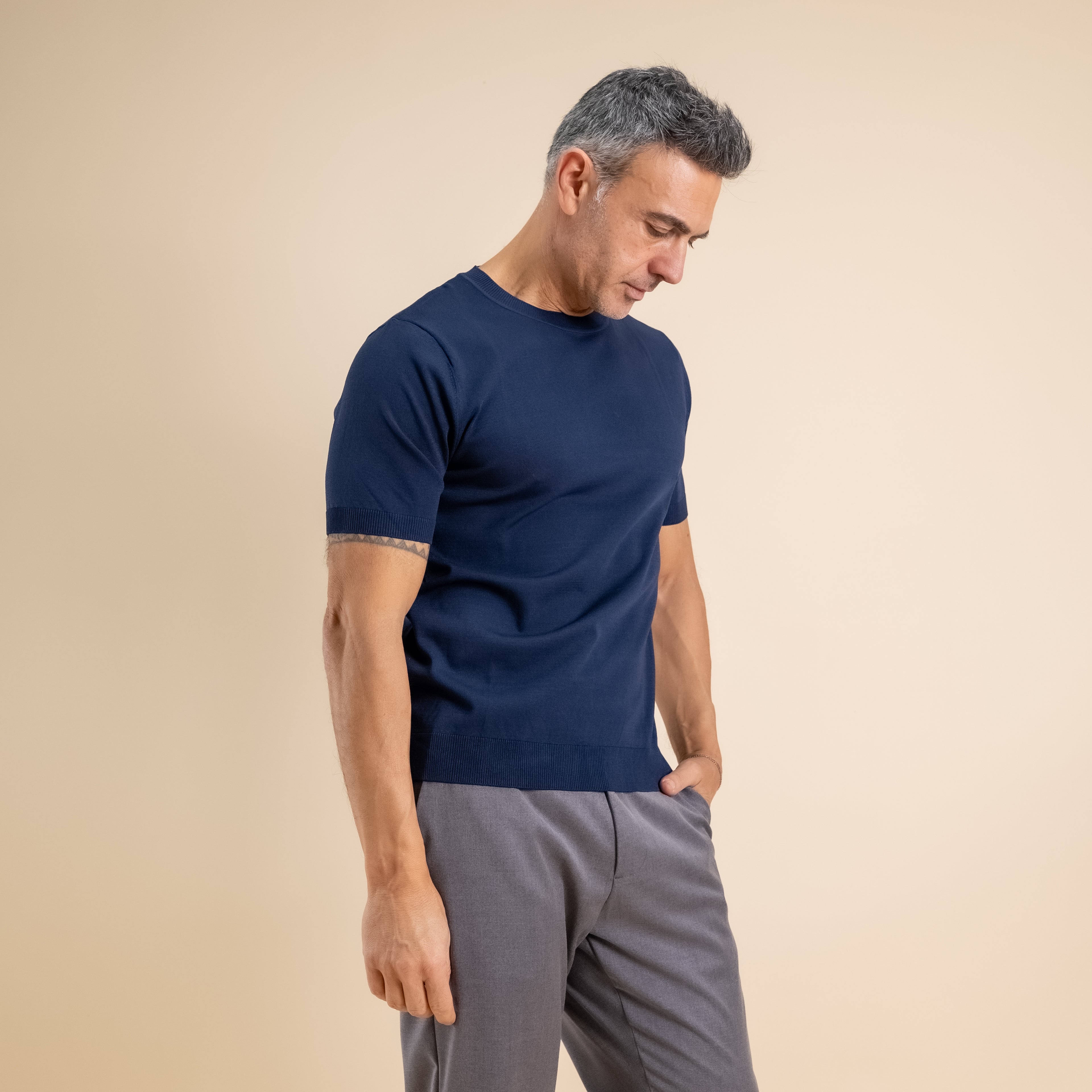 Camiseta de punto - Azul