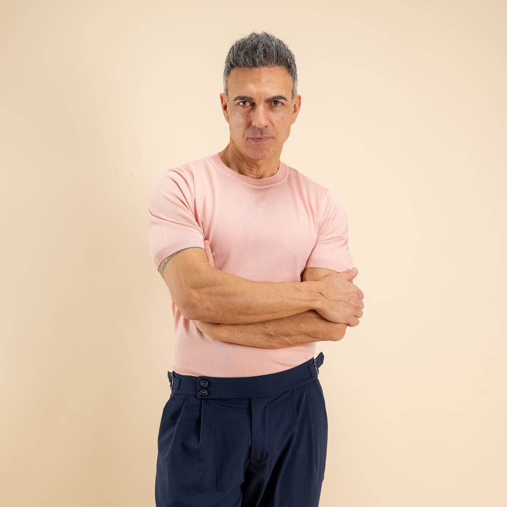 Camiseta de punto fino - Rosa