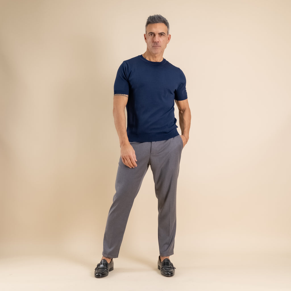 Pantalone classico slim - Grigio