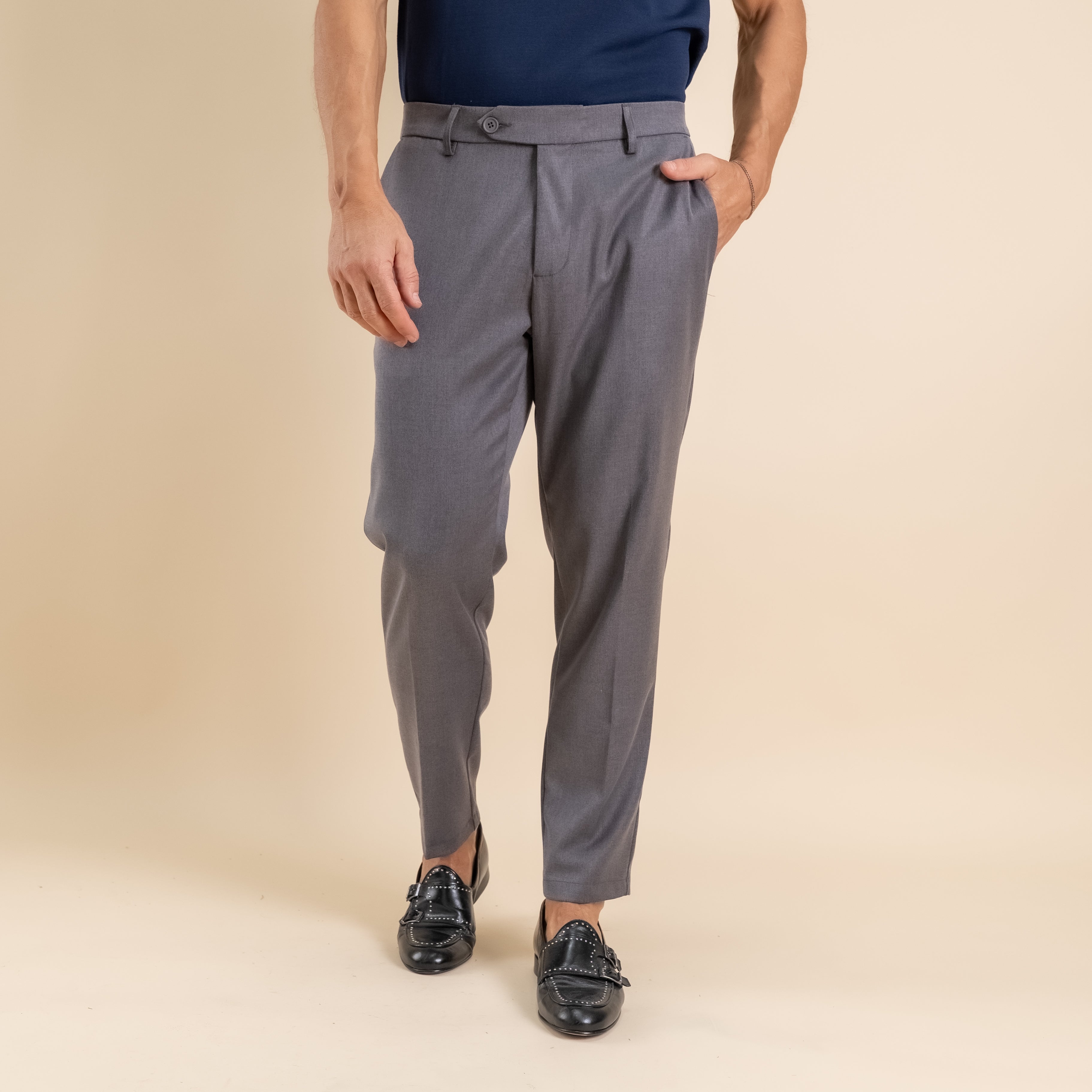 Pantalone classico slim - Grigio
