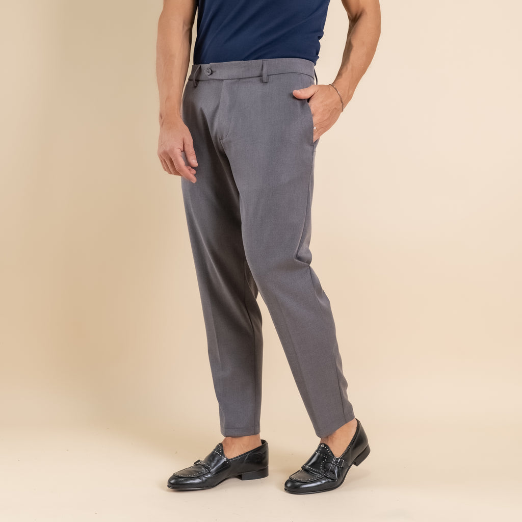 Pantalone classico slim - Grigio