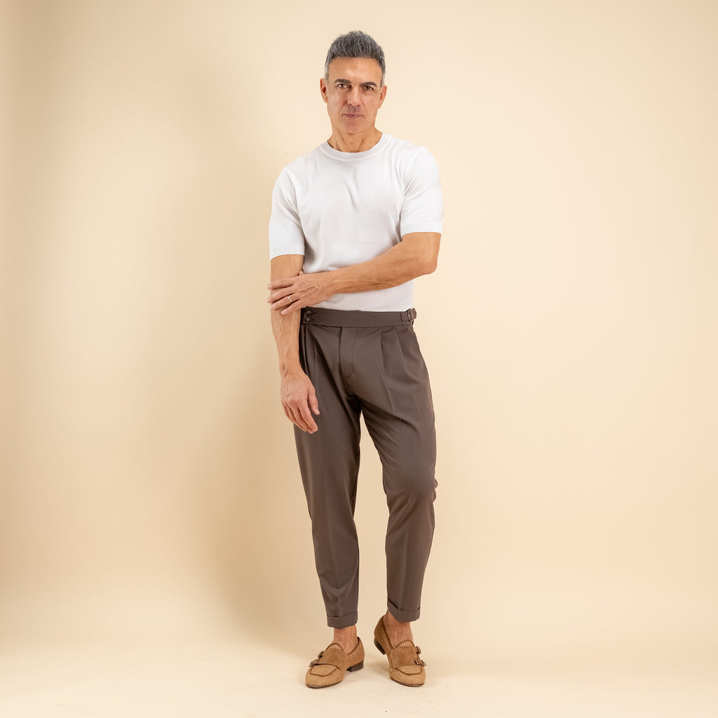 T-shirt in filo maglia - Bianco