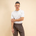 T-shirt in filo maglia - Bianco