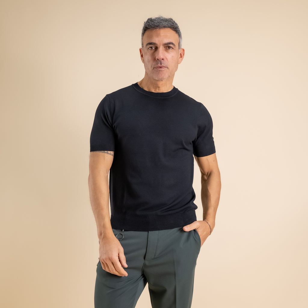 Camiseta de punto - Negra