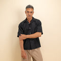 Camicia over colletto bowling - Nero