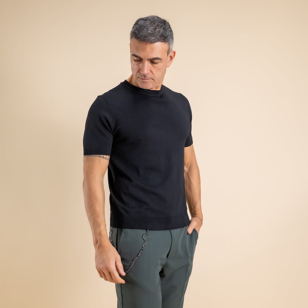 Camiseta de punto - Negra